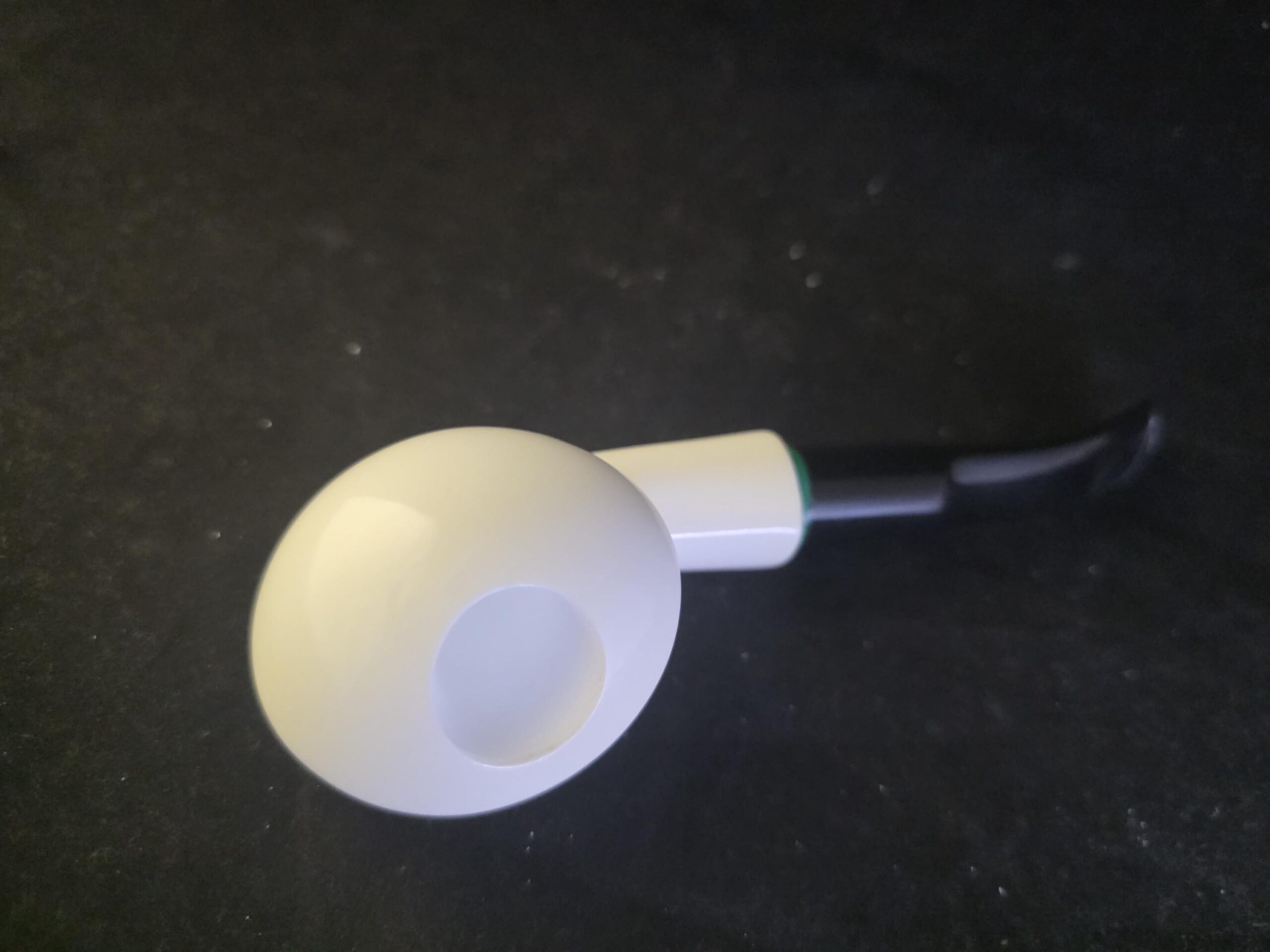 Hand Carved Turkish Meerschaum Half Apple Pipe – Free Style Unique Smoking Pipe with Acrylic Stem - Image 6