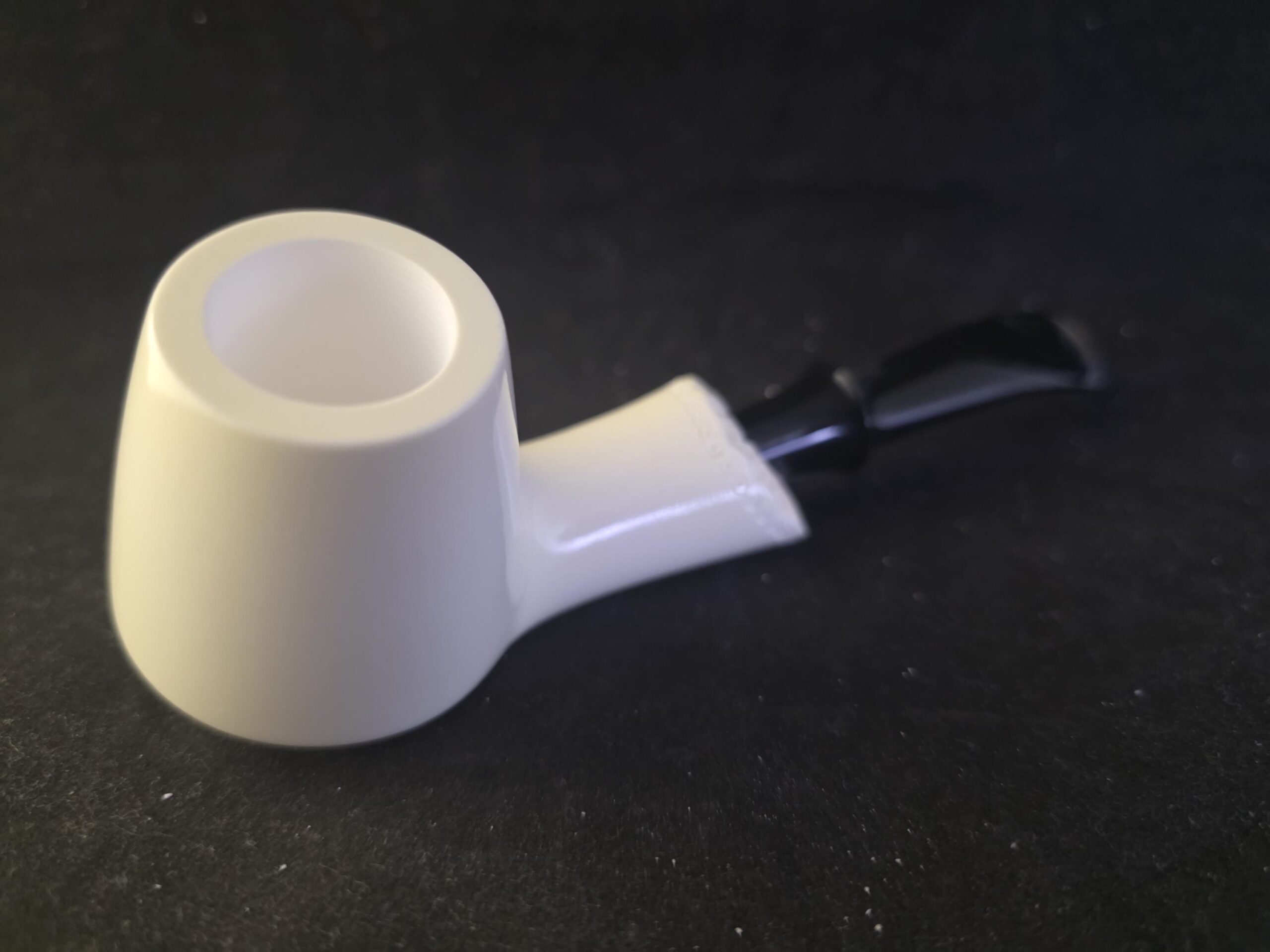 Hand Carved Turkish Meerschaum Free Style Pipe – Original Design Smoking Pipe with Acrylic Stem - Image 8