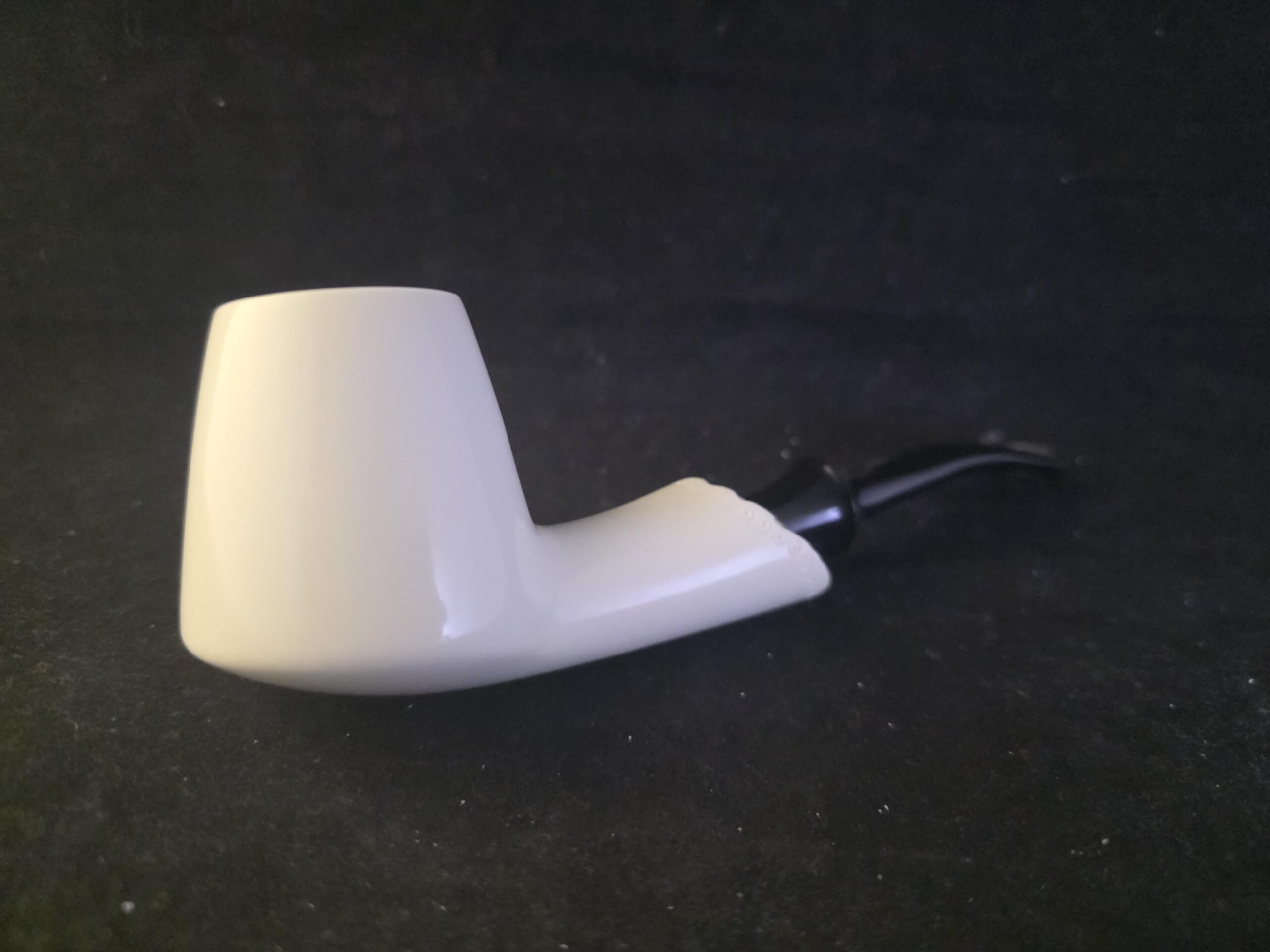 Hand Carved Turkish Meerschaum Free Style Pipe – Original Design Smoking Pipe with Acrylic Stem