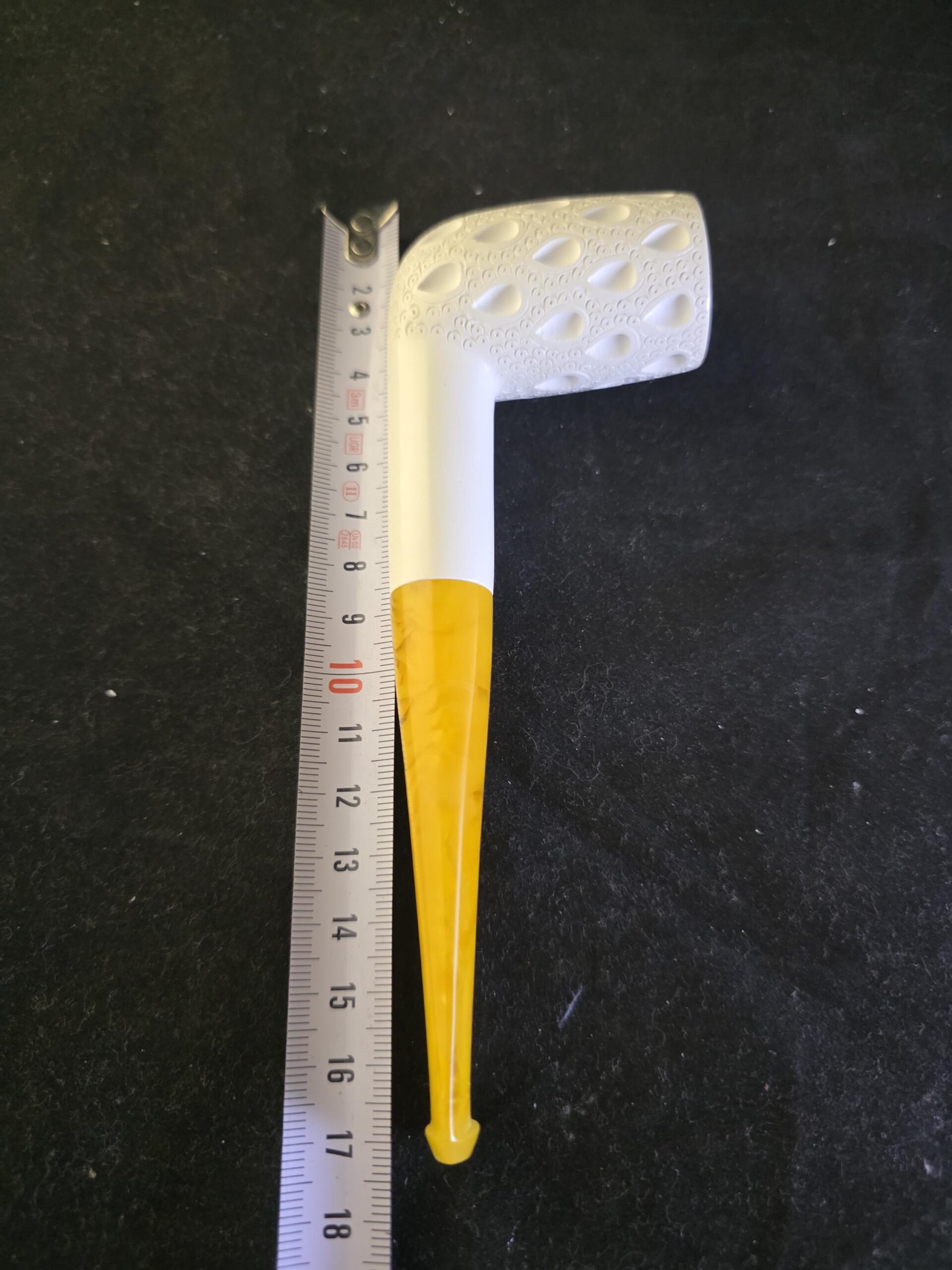 Hand Carved Turkish Meerschaum Almond Carved Billiard Pipe – Long Shank - Image 8