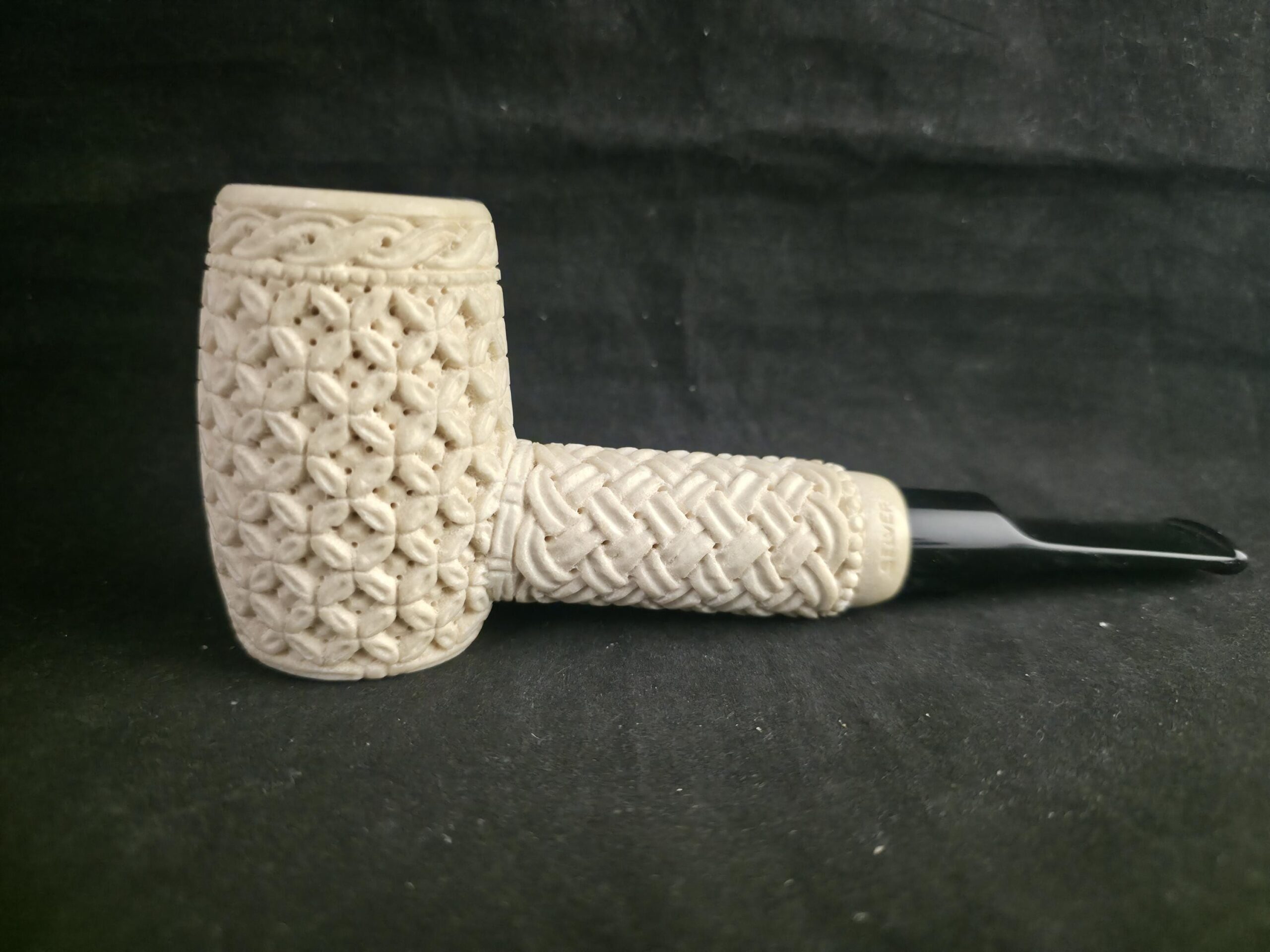 Special Depicted Meerschaum Pipe with Acrylic Stem, Premium Meerschaum Pipe - Image 8