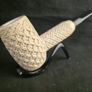 Special Depicted Meerschaum Pipe with Acrylic Stem, Premium Meerschaum Pipe