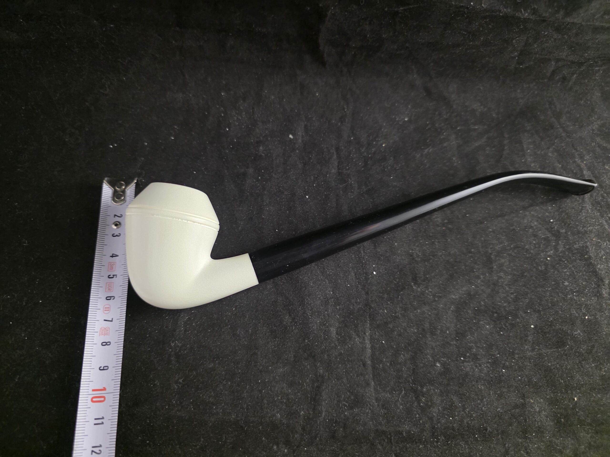 Bulldog Churchwarden Meerschaum Pipe with Acrylic Stem - Image 8