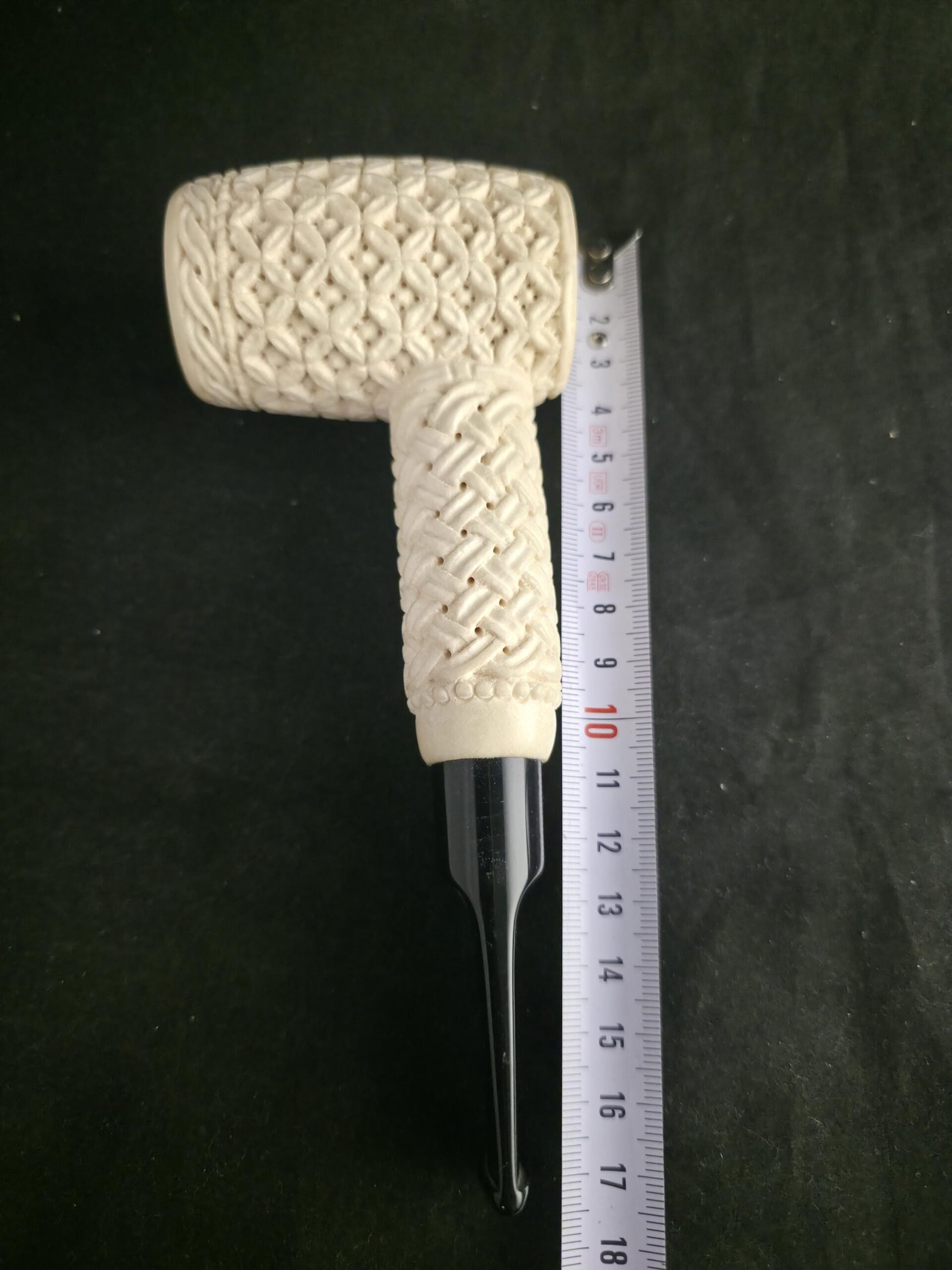 Special Depicted Meerschaum Pipe with Acrylic Stem, Premium Meerschaum Pipe - Image 10