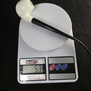 Churchwarden Smooth Apple Design Meerschaum Pipe with Acrylic Stem