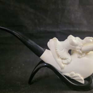 The Women and Rose Meerschaum Pipe with Acrylic Stem