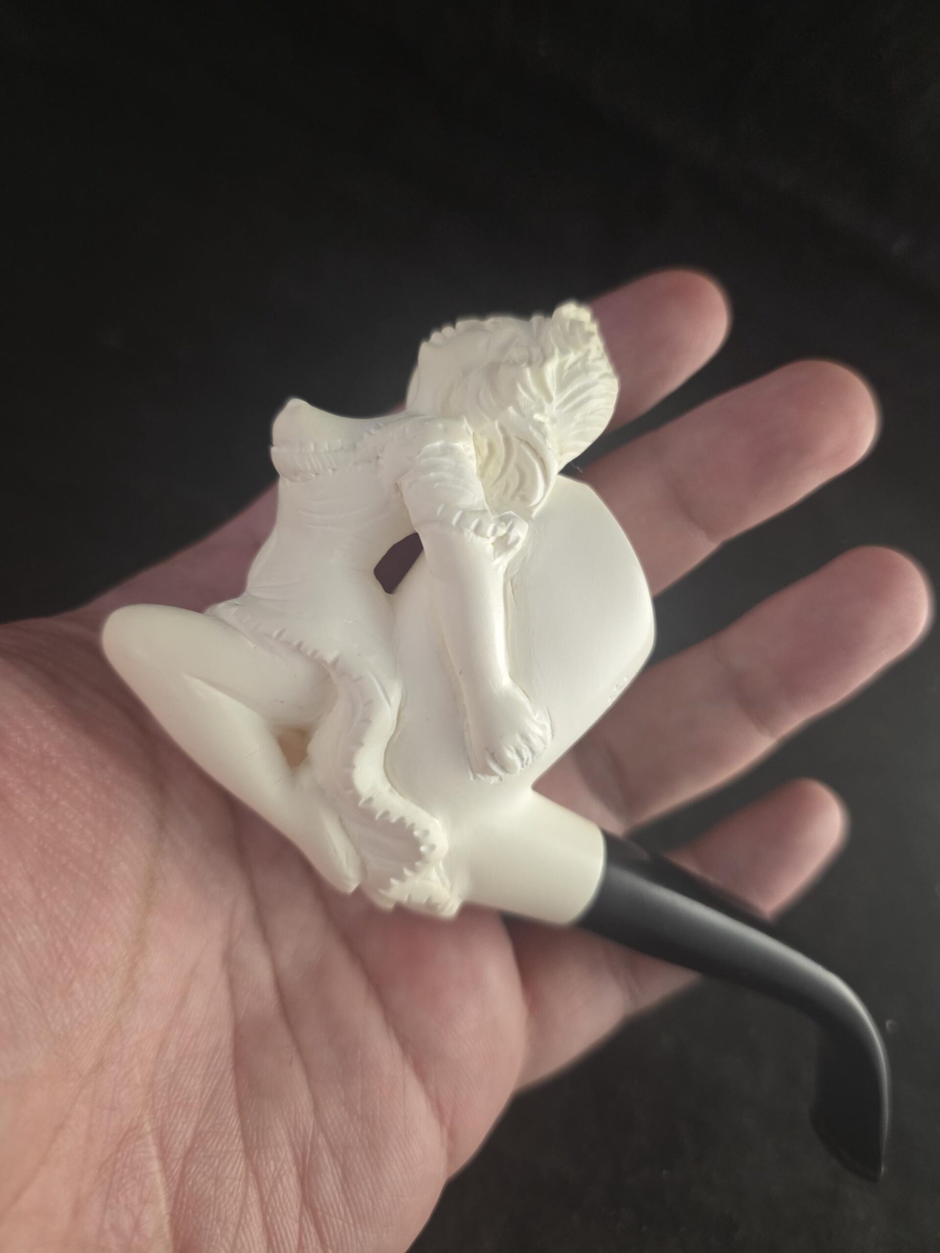 Pretty Lady Meerschaum Pipe with Acrylic Stem - Image 8