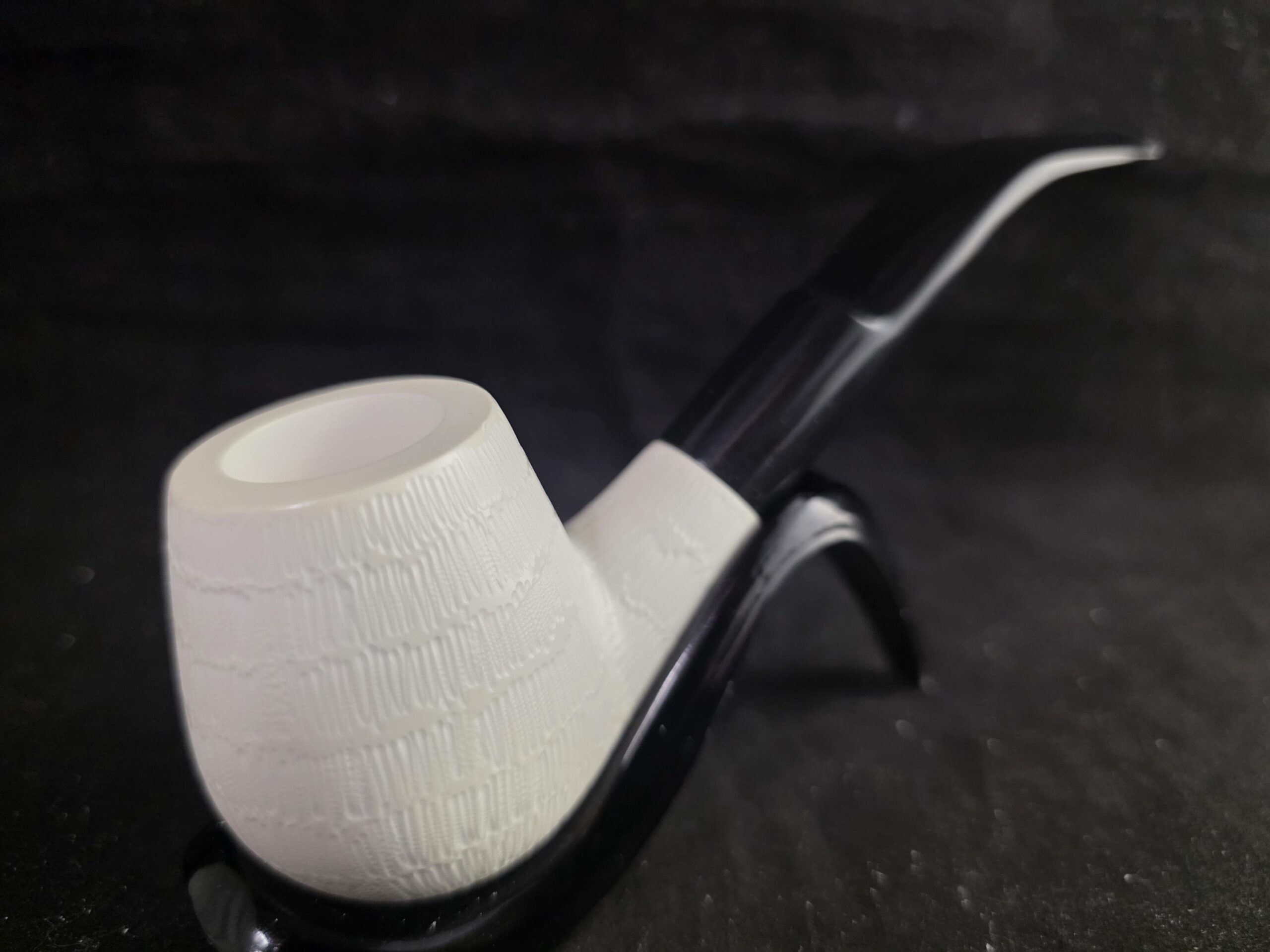 Classic Rustic Style meerschaum Pipe with Acrylic Stem - Image 6