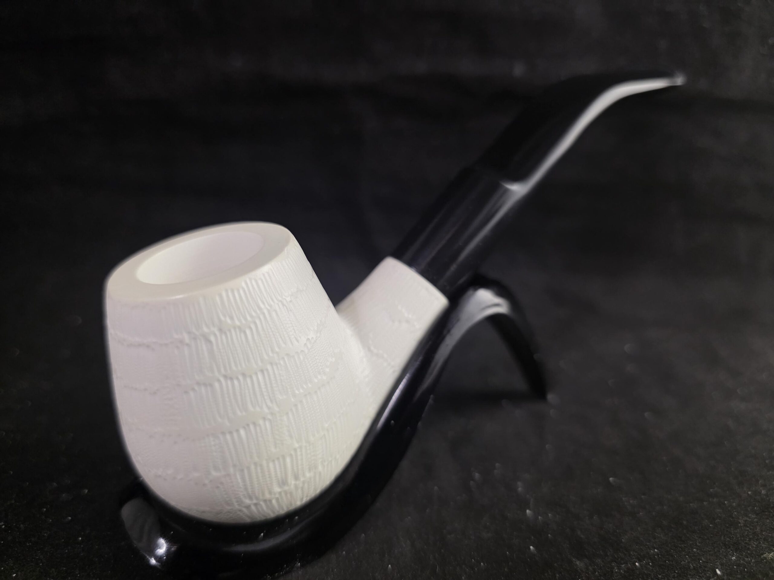 Classic Rustic Style meerschaum Pipe with Acrylic Stem - Image 10