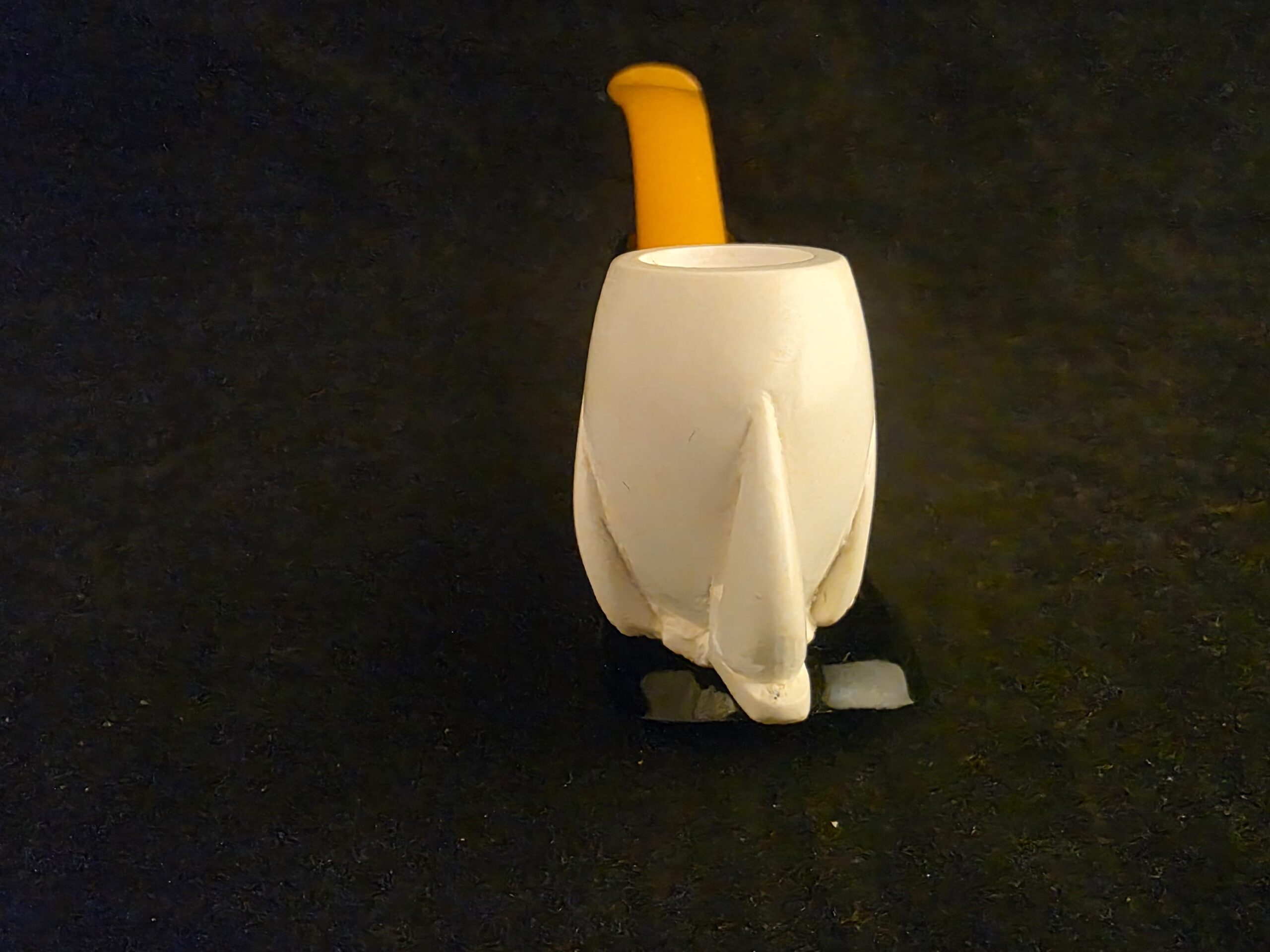 Smooth Eagle Claw Meerschaum Pipe with Acrylic Stem, Budget Friendly Pİpe - Image 5