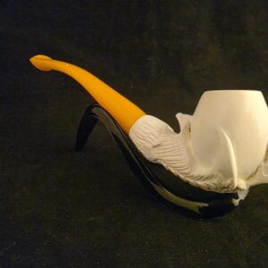 Smooth Eagle Claw Meerschaum Pipe with Acrylic Stem, Budget Friendly Pİpe