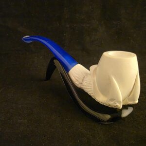 Smooth Eagle Claw Meerschaum Pipe with Acrylic Stem, Budget Friendly Pİpe