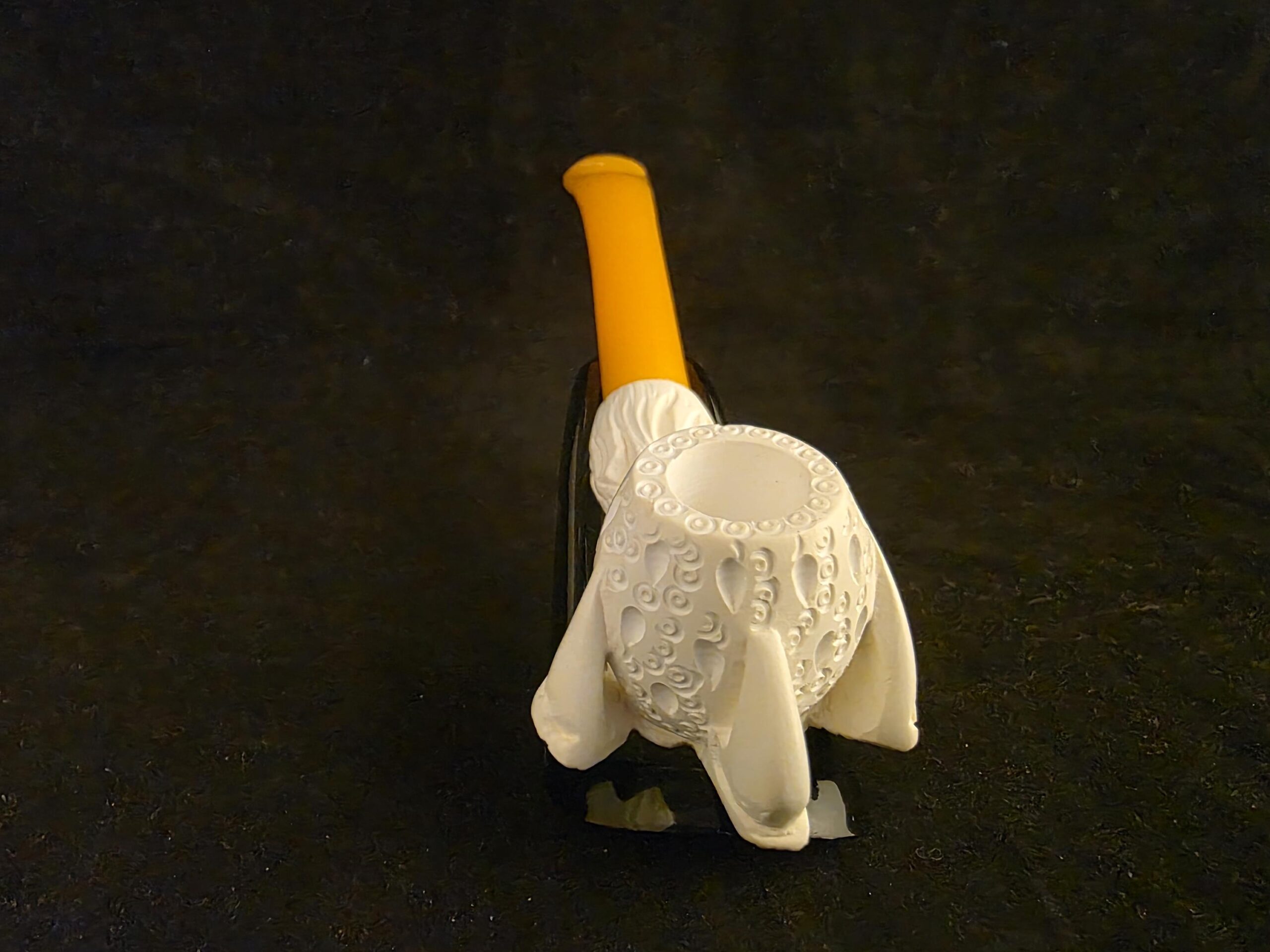 Smooth Eagle Claw Meerschaum Pipe with Acrylic Stem, Budget Friendly Pİpe - Image 7