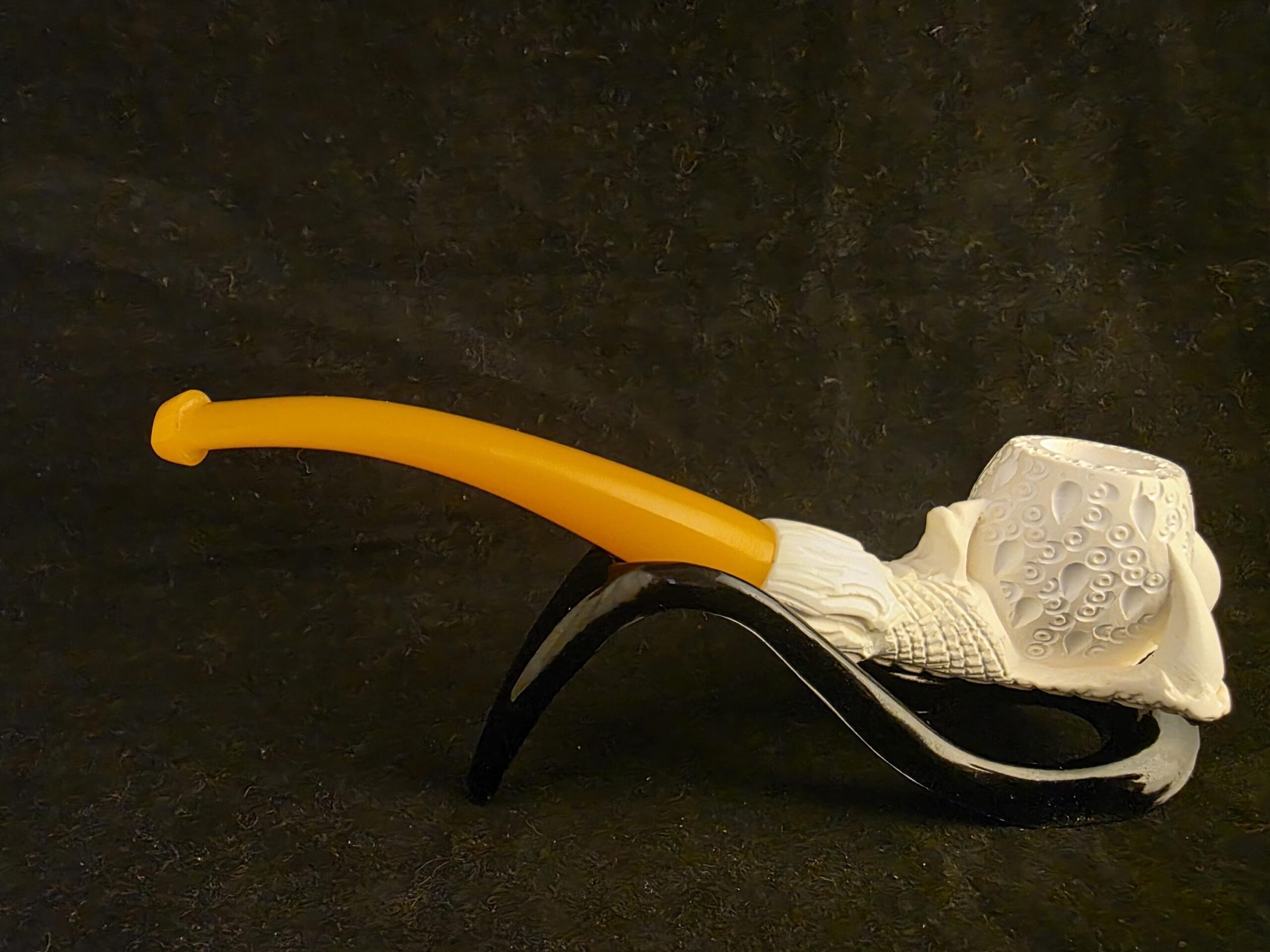 Smooth Eagle Claw Meerschaum Pipe with Acrylic Stem, Budget Friendly Pİpe - Image 10