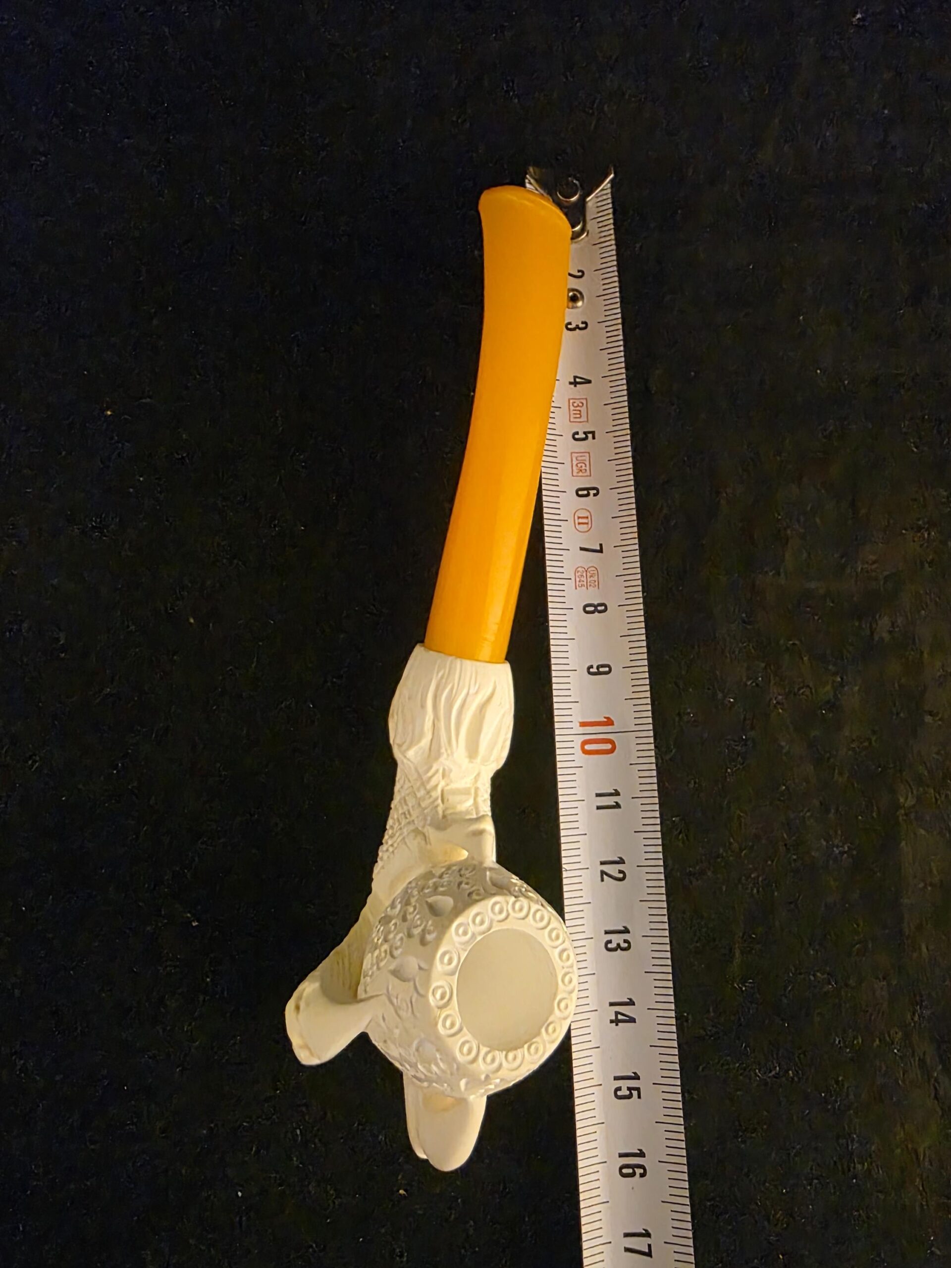 Smooth Eagle Claw Meerschaum Pipe with Acrylic Stem, Budget Friendly Pİpe - Image 9
