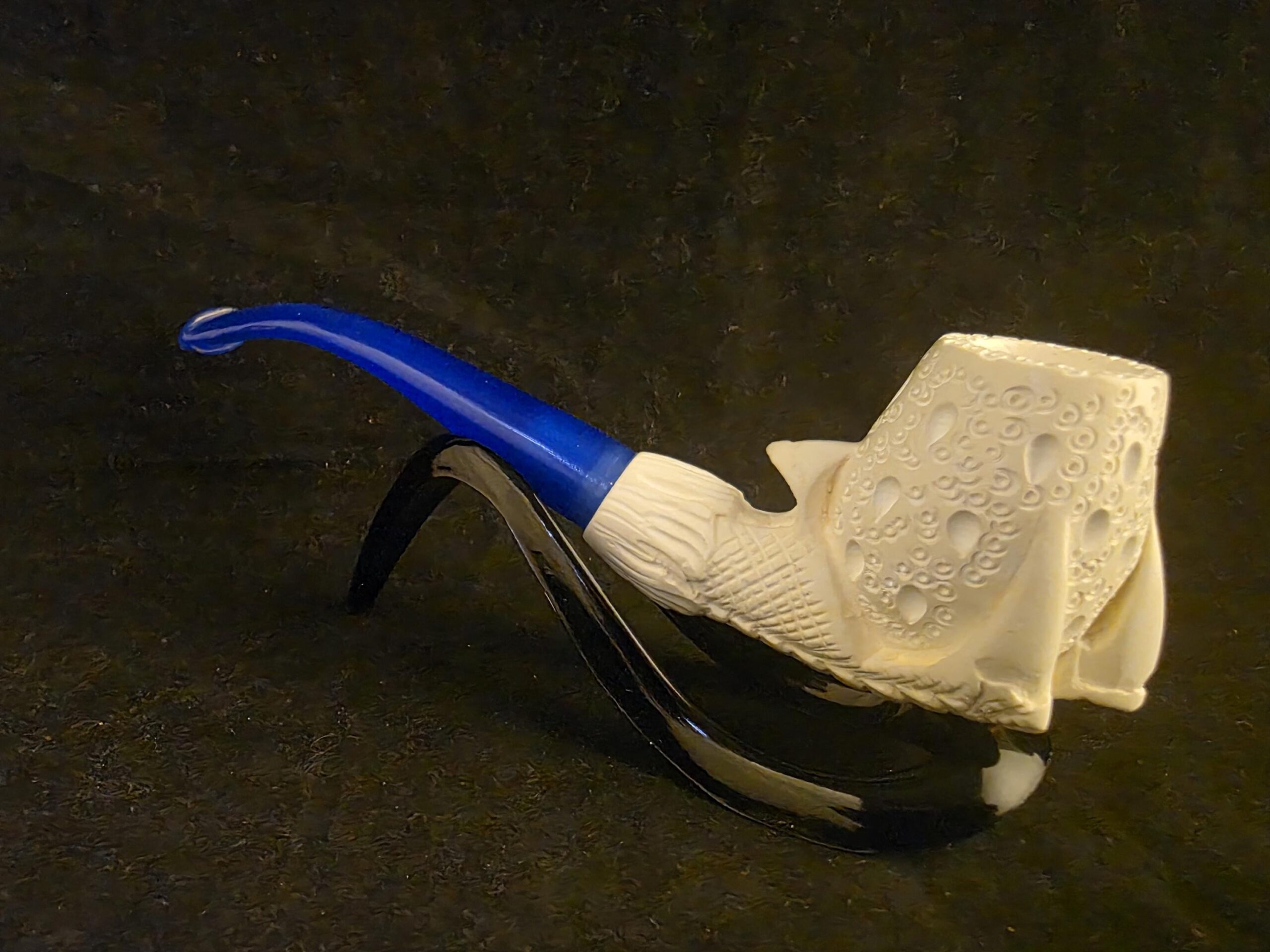 Smooth Eagle Claw Meerschaum Pipe with Acrylic Stem, Budget Friendly Pİpe - Image 5