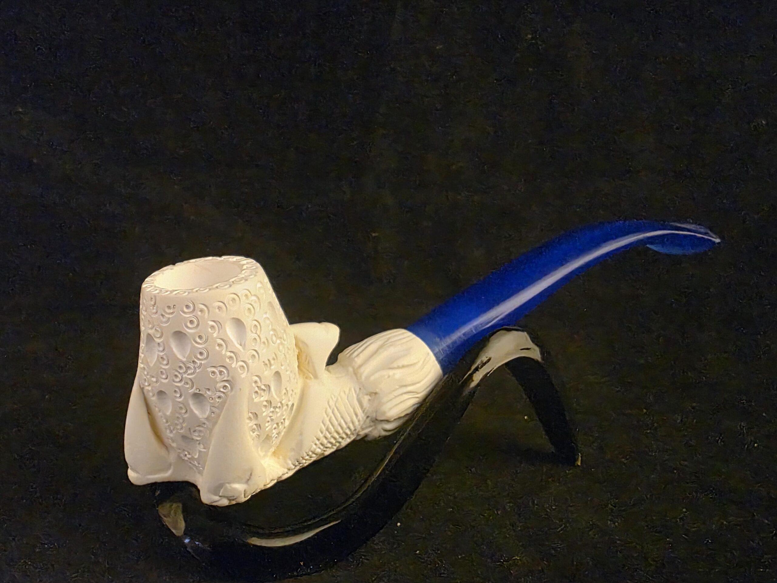 Smooth Eagle Claw Meerschaum Pipe with Acrylic Stem, Budget Friendly Pİpe - Image 3
