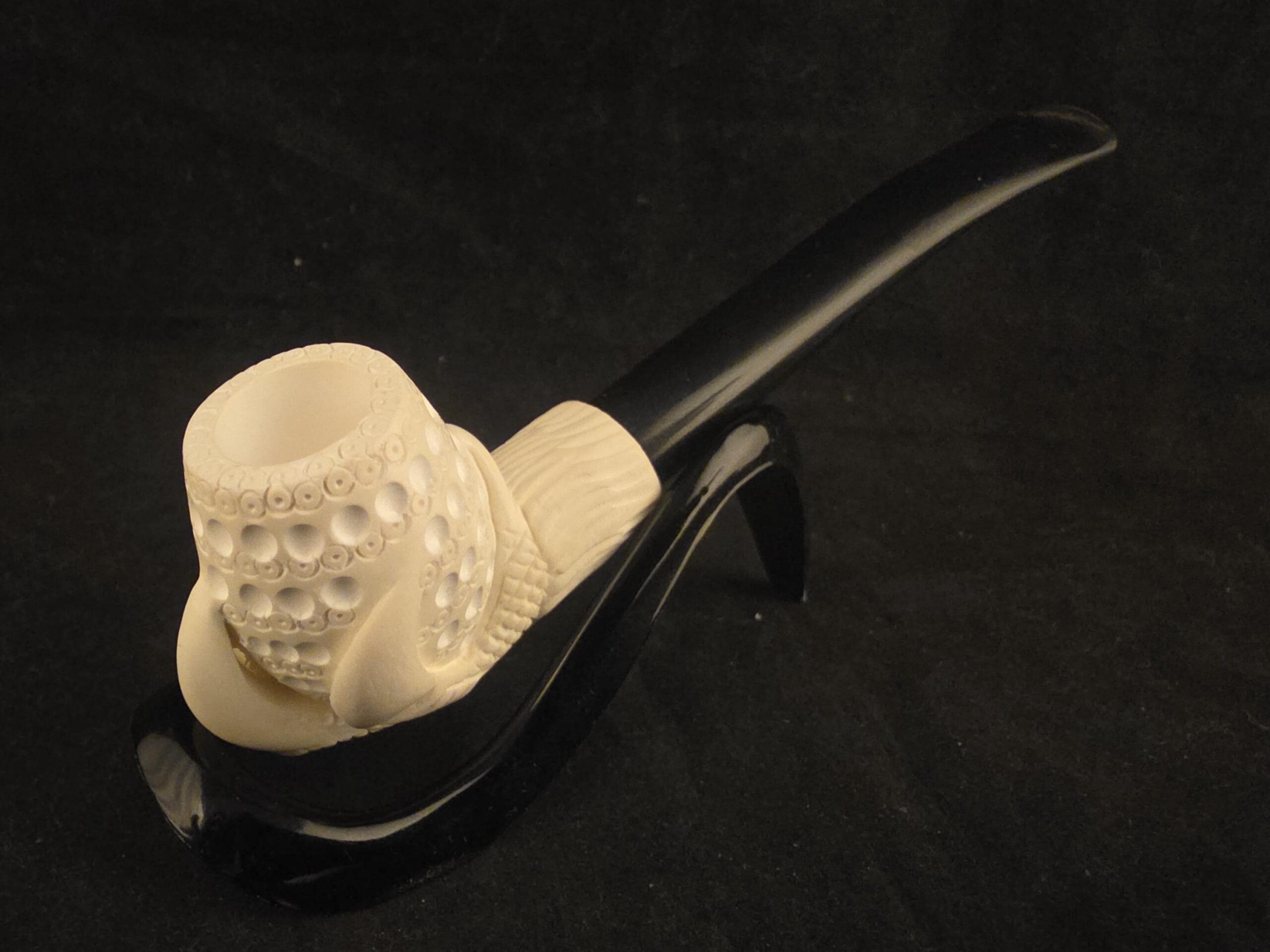 Smooth Eagle Claw Meerschaum Pipe with Acrylic Stem, Budget Friendly Pİpe - Image 5