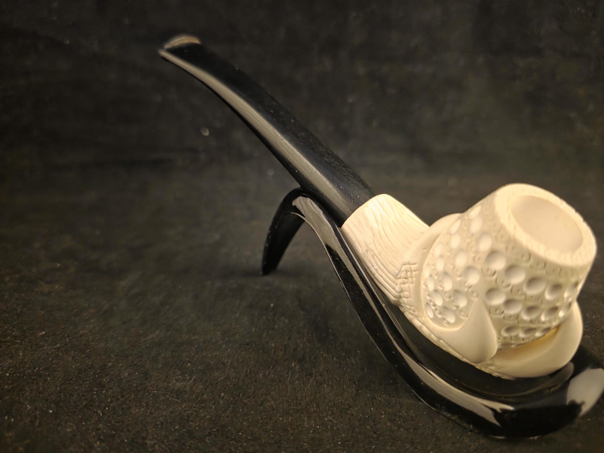 Smooth Eagle Claw Meerschaum Pipe with Acrylic Stem, Budget Friendly Pİpe - Image 2