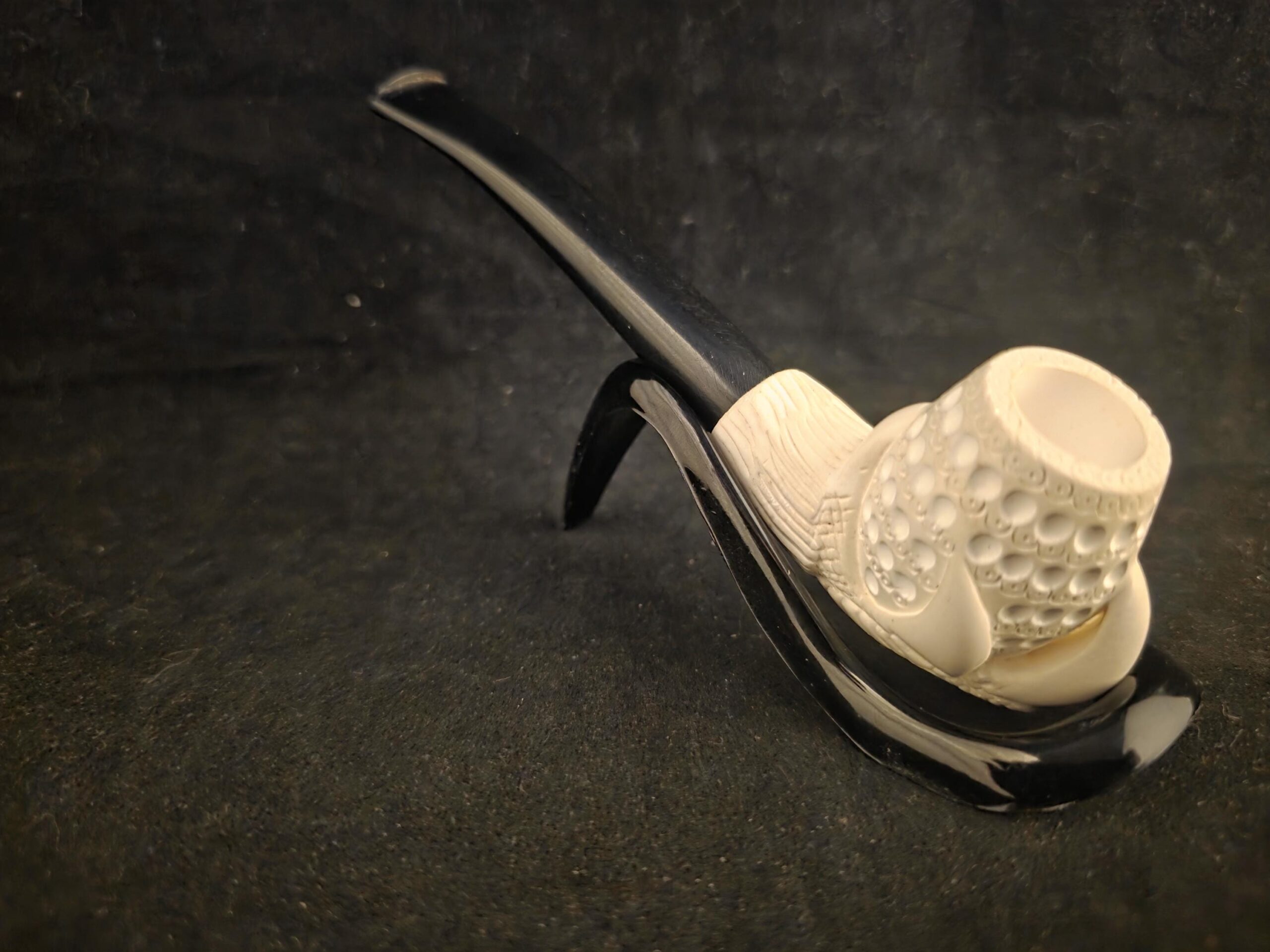 Smooth Eagle Claw Meerschaum Pipe with Acrylic Stem, Budget Friendly Pİpe - Image 7