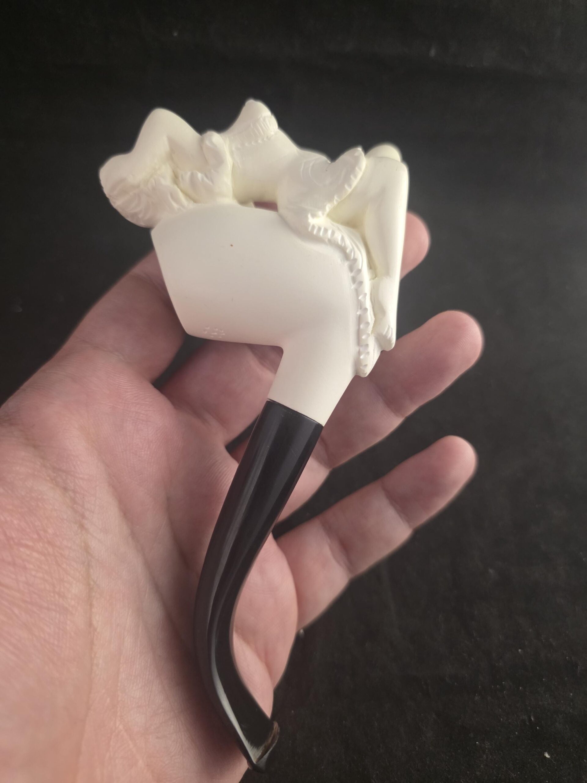 Pretty Lady Meerschaum Pipe with Acrylic Stem - Image 6