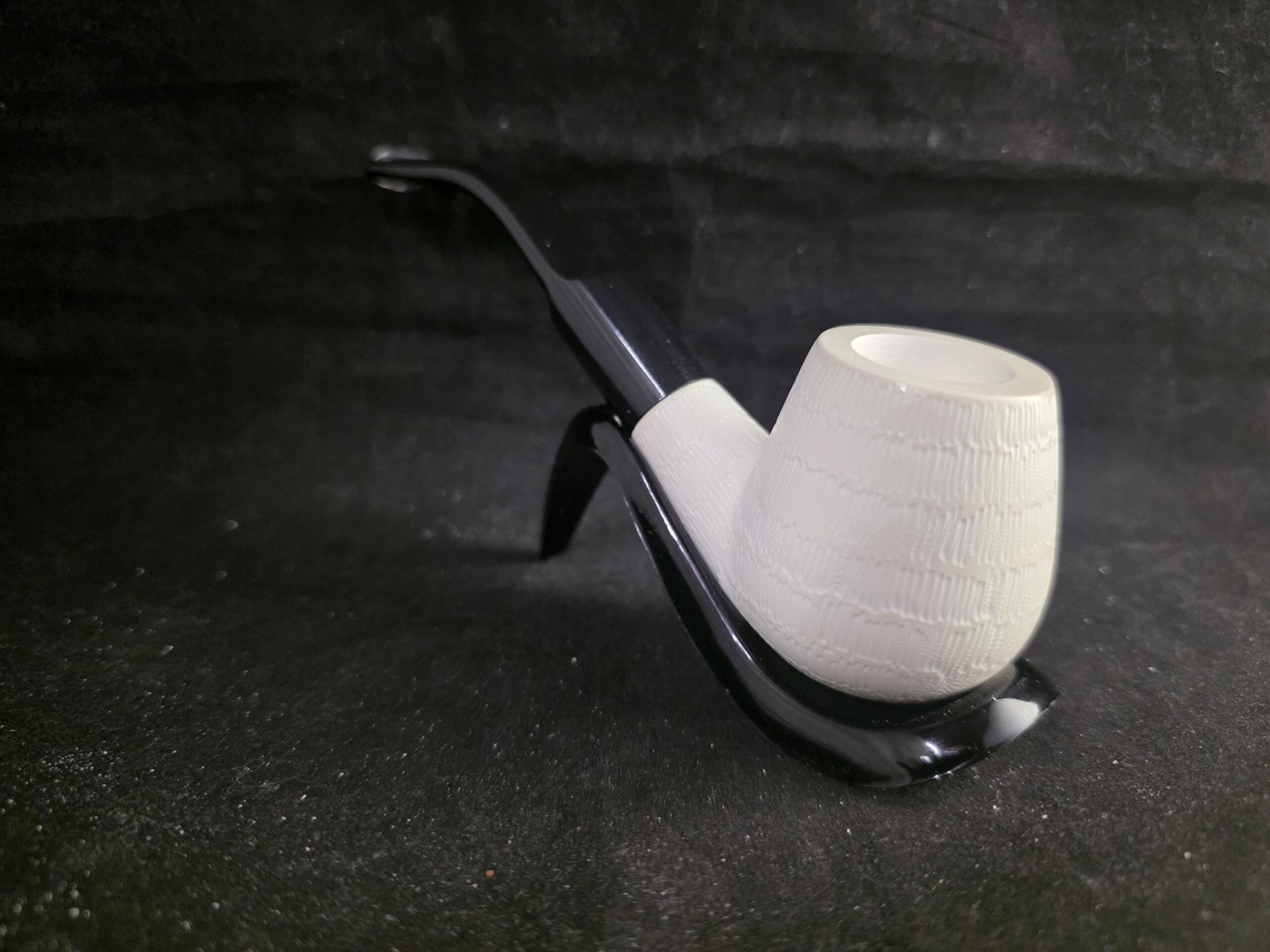 Classic Rustic Style meerschaum Pipe with Acrylic Stem