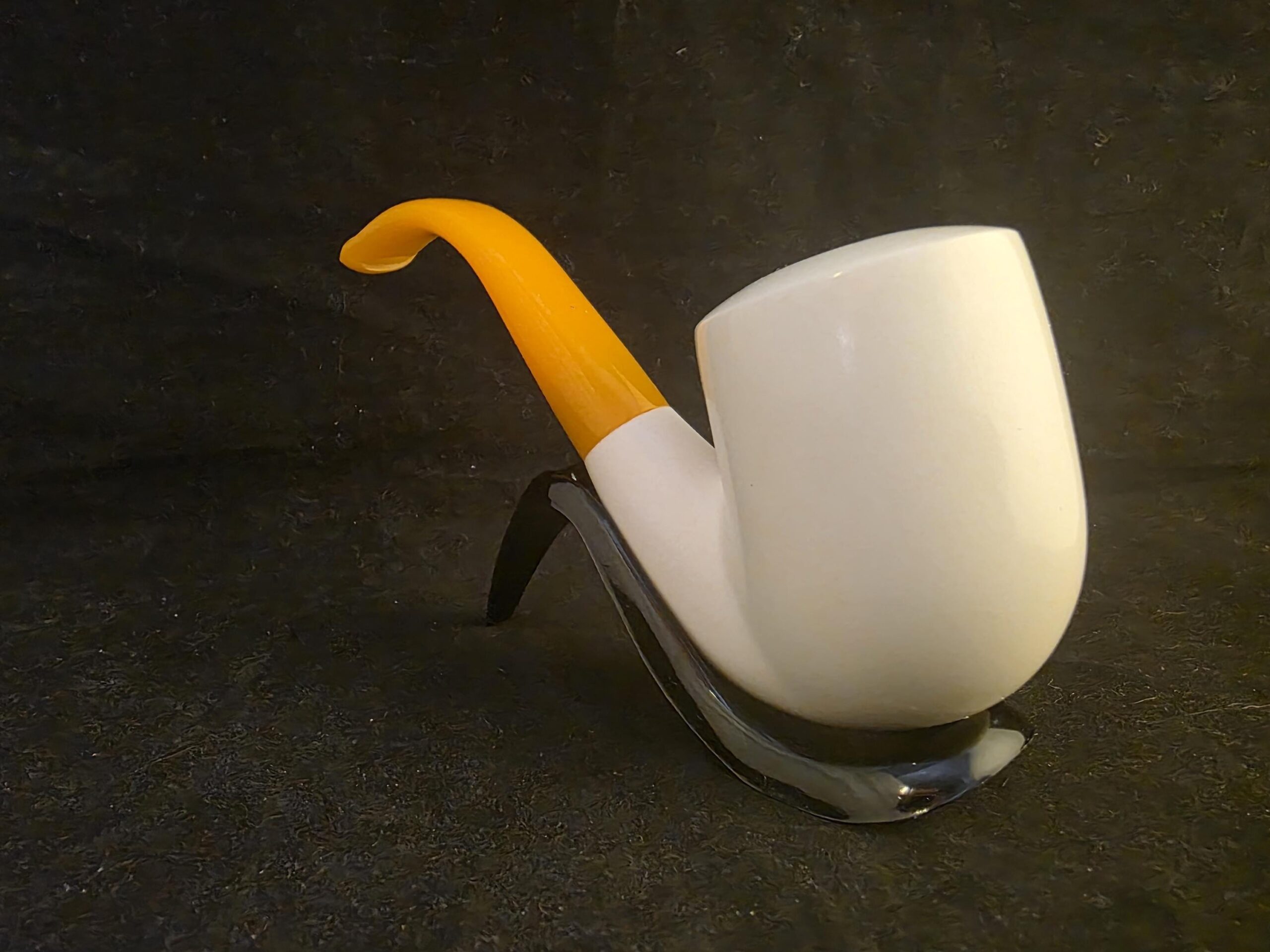 SmoothClassic Meerschaum Pipe with Acrylic Stem, Hand Carved Pipe - Image 2