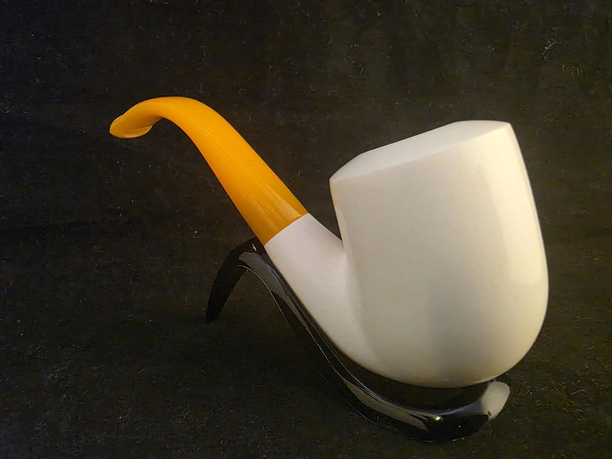 SmoothClassic Meerschaum Pipe with Acrylic Stem, Hand Carved Pipe - Image 9