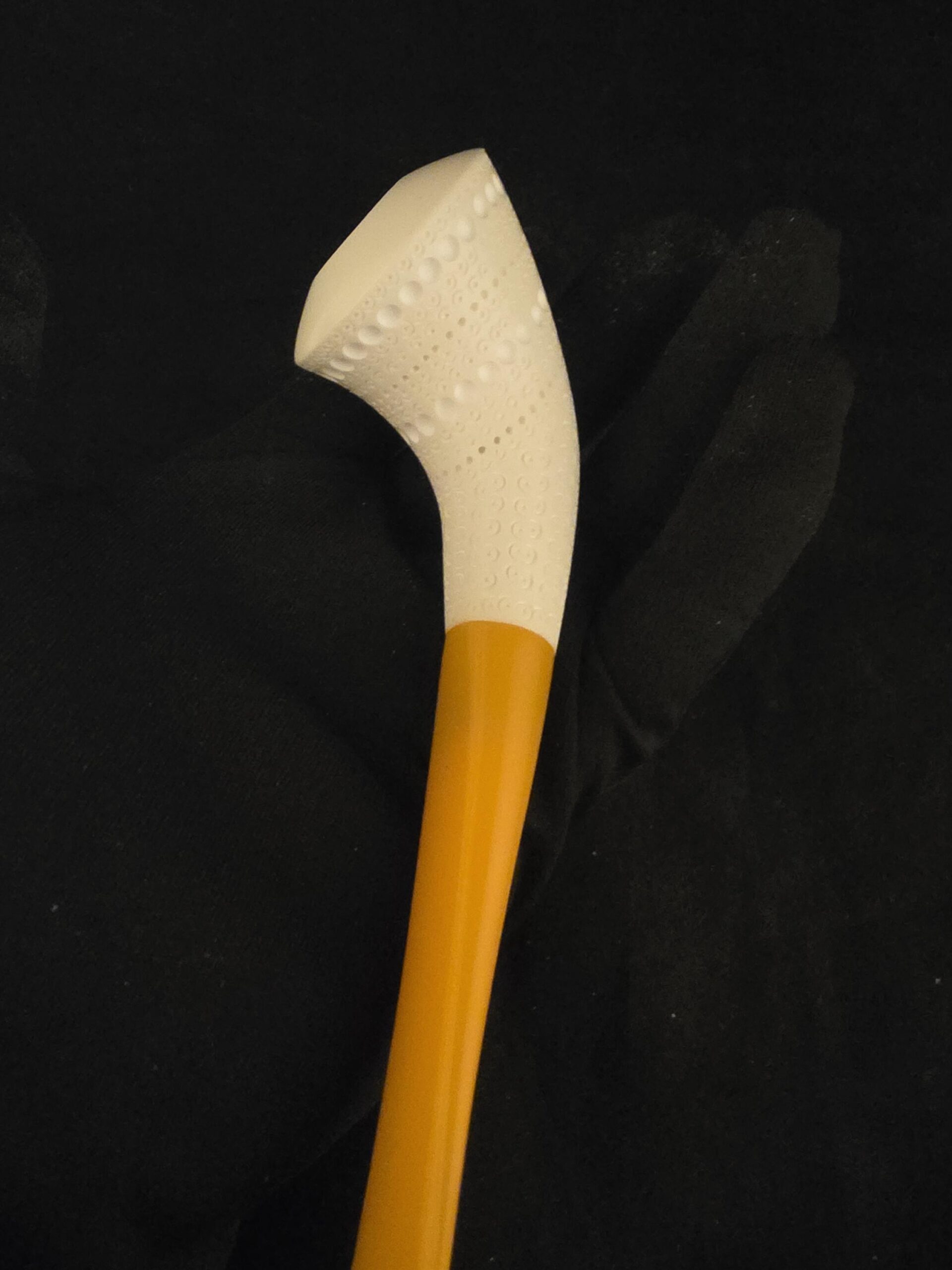 Depicted Horn Design Meerschaum Pipe – Acrylic Stem - Image 5