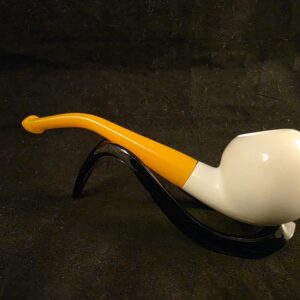 Budget-Friendly Smooth Apple meerschaum Pipe with Acrylic Stem