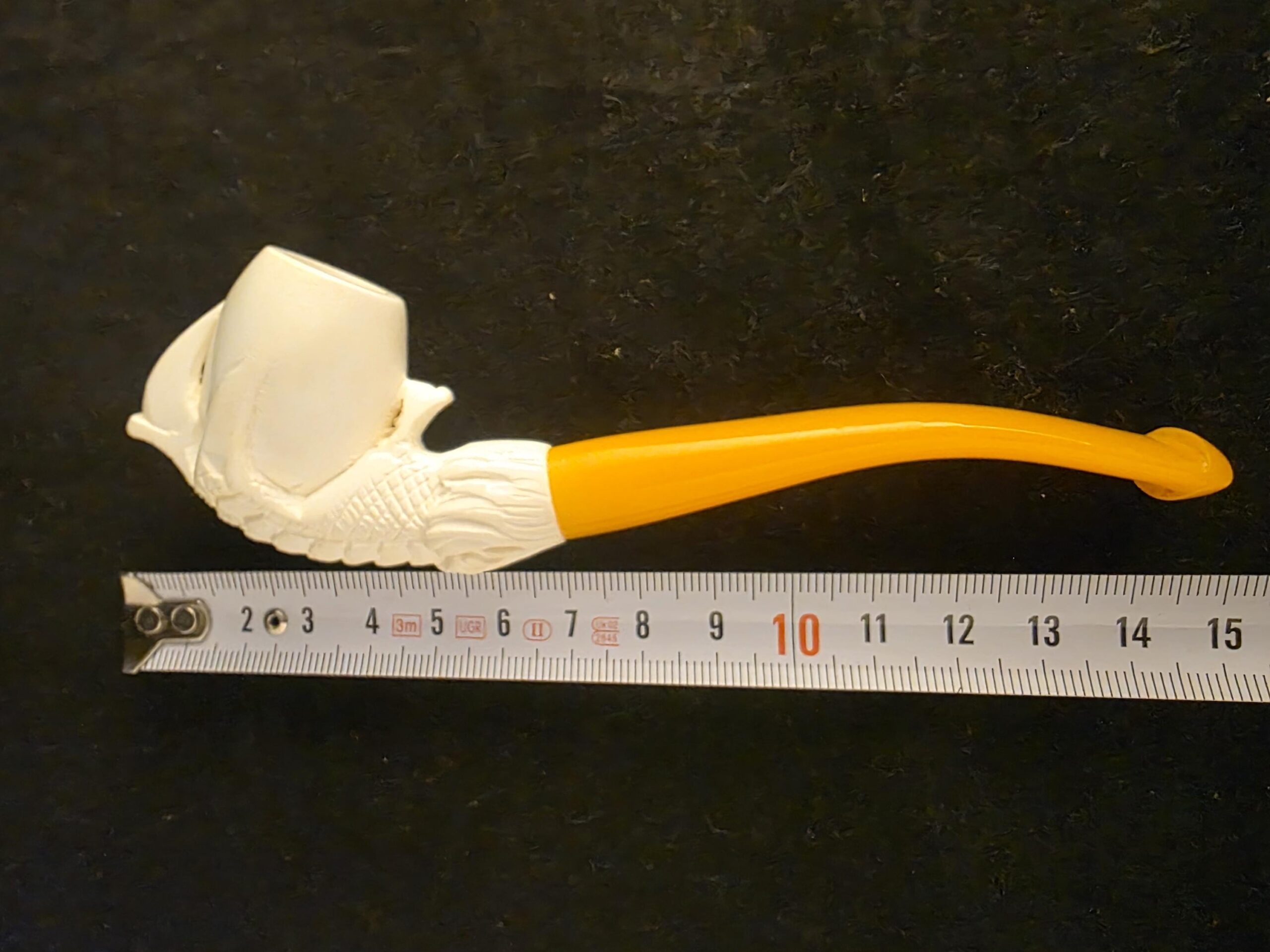 Smooth Eagle Claw Meerschaum Pipe with Acrylic Stem, Budget Friendly Pİpe - Image 9