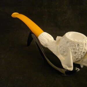 Smooth Eagle Claw Meerschaum Pipe with Acrylic Stem, Budget Friendly Pİpe