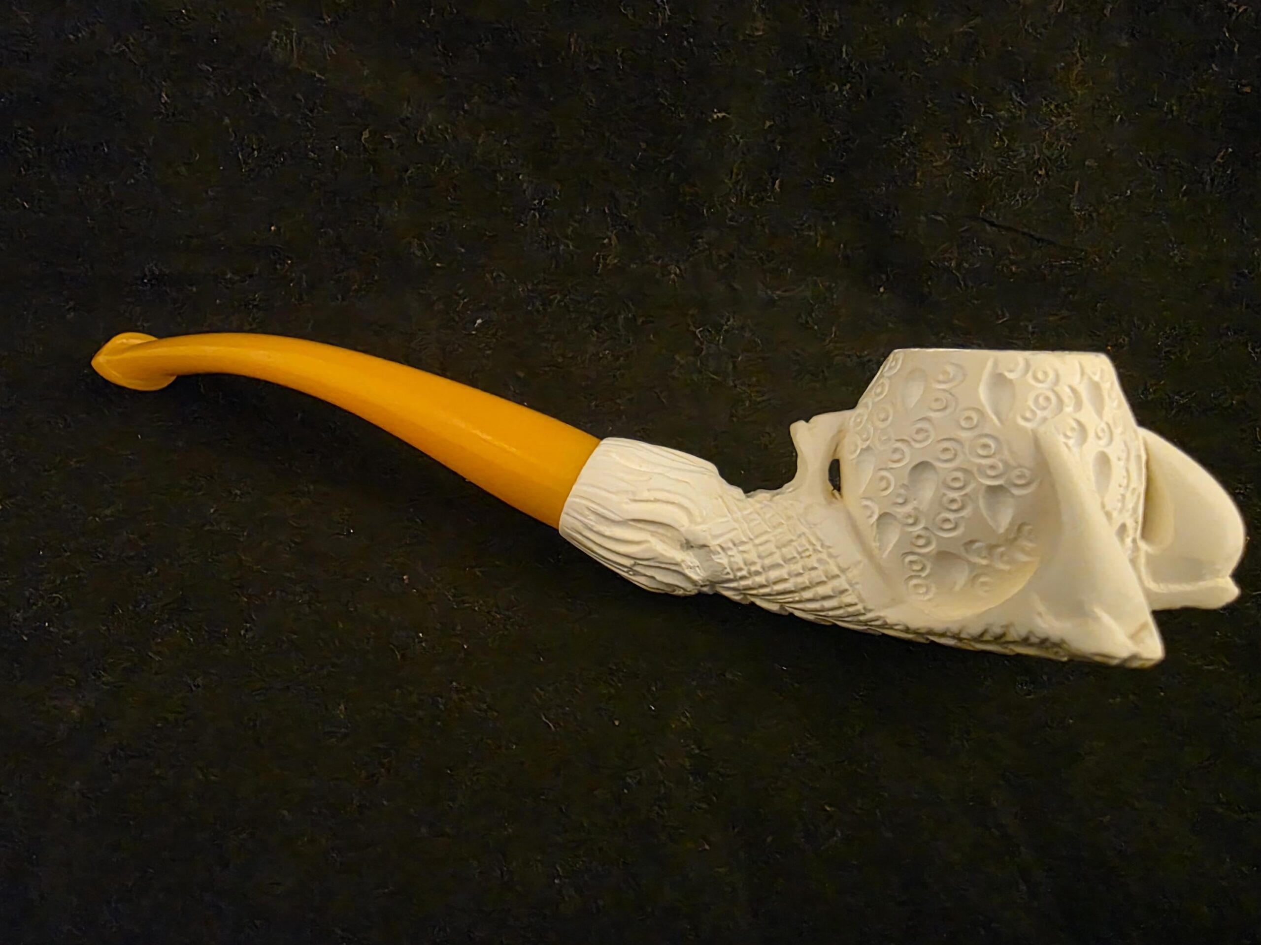 Smooth Eagle Claw Meerschaum Pipe with Acrylic Stem, Budget Friendly Pİpe - Image 2
