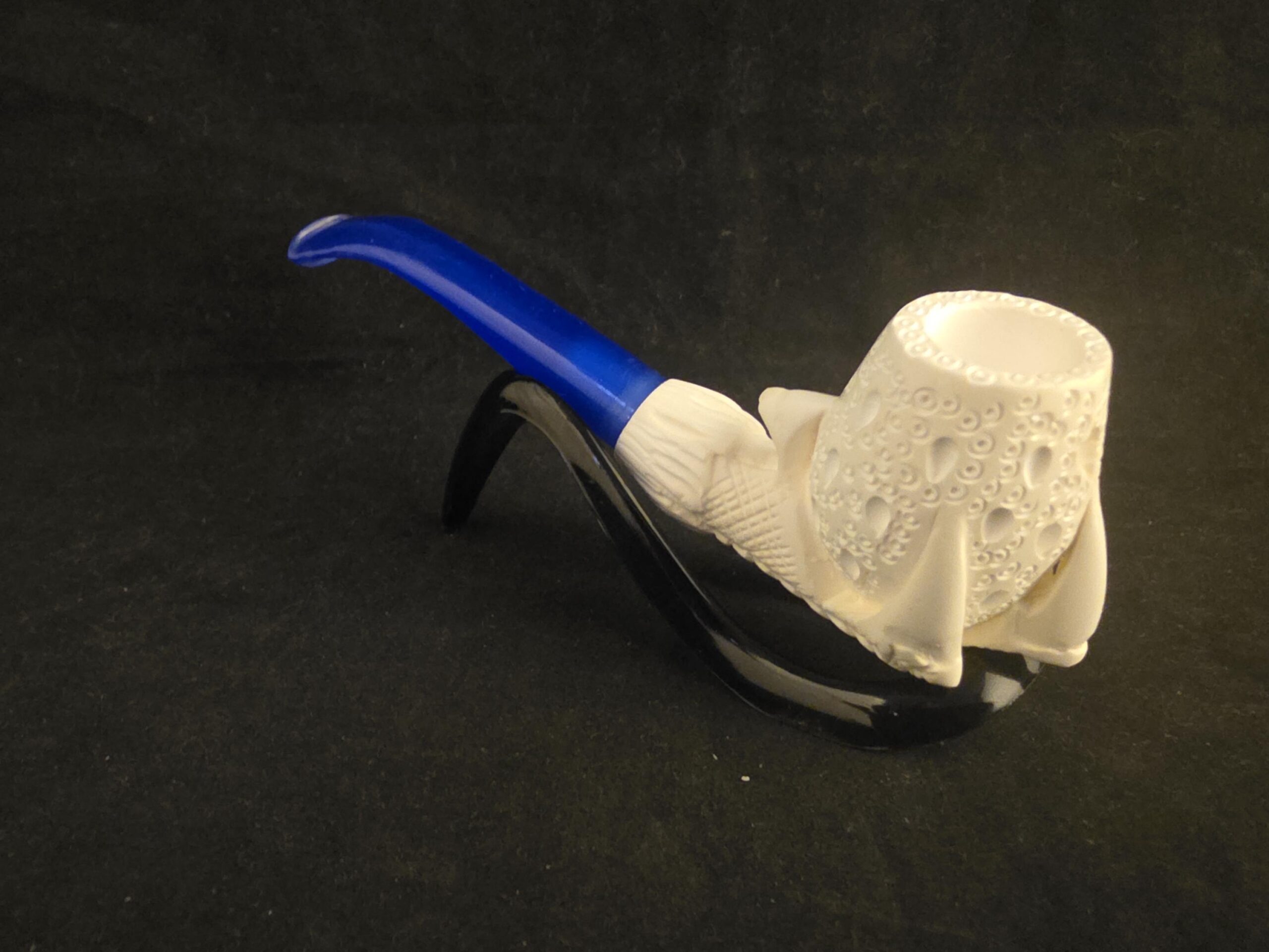 Smooth Eagle Claw Meerschaum Pipe with Acrylic Stem, Budget Friendly Pİpe - Image 2