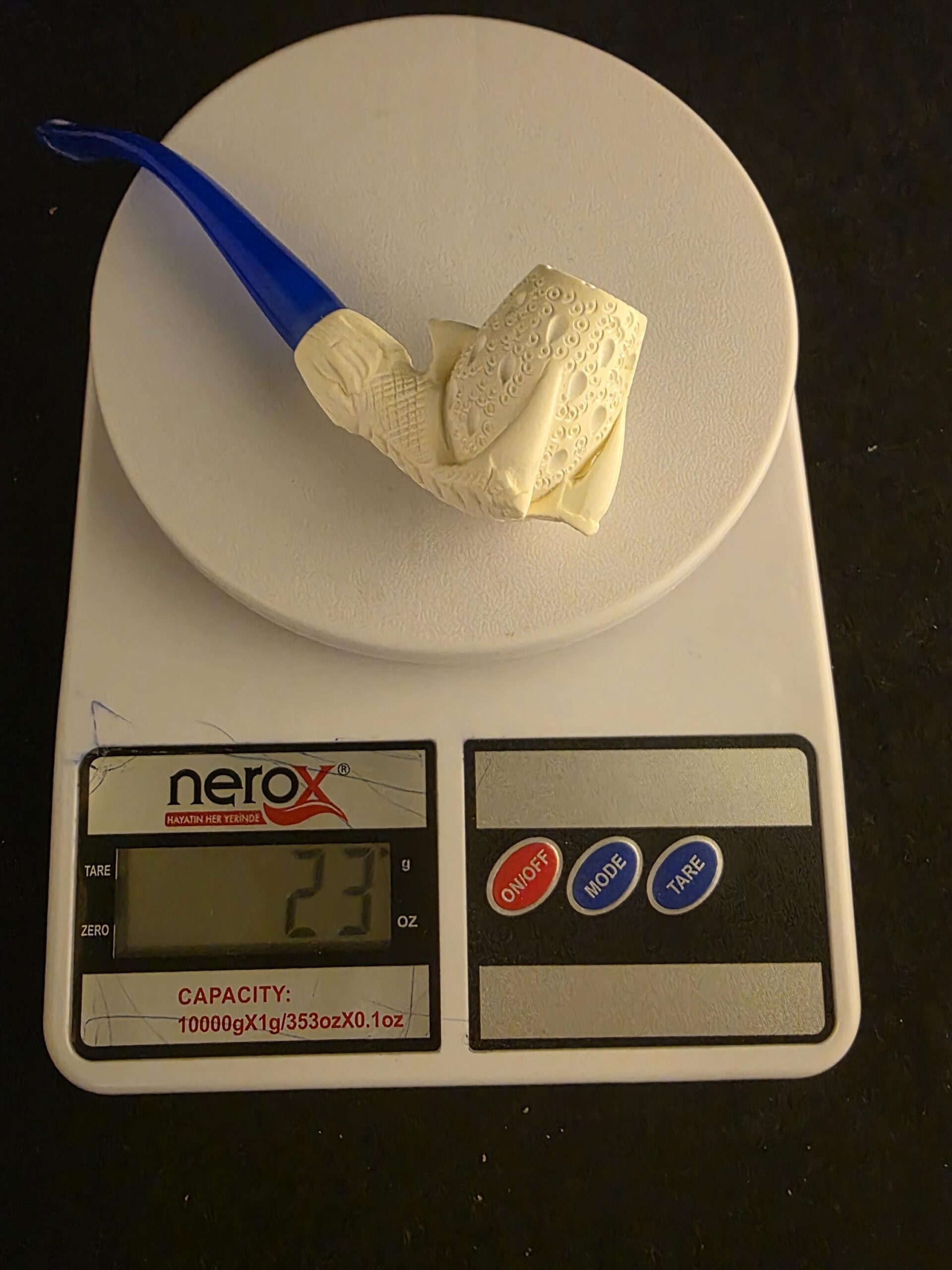 Smooth Eagle Claw Meerschaum Pipe with Acrylic Stem, Budget Friendly Pİpe - Image 10