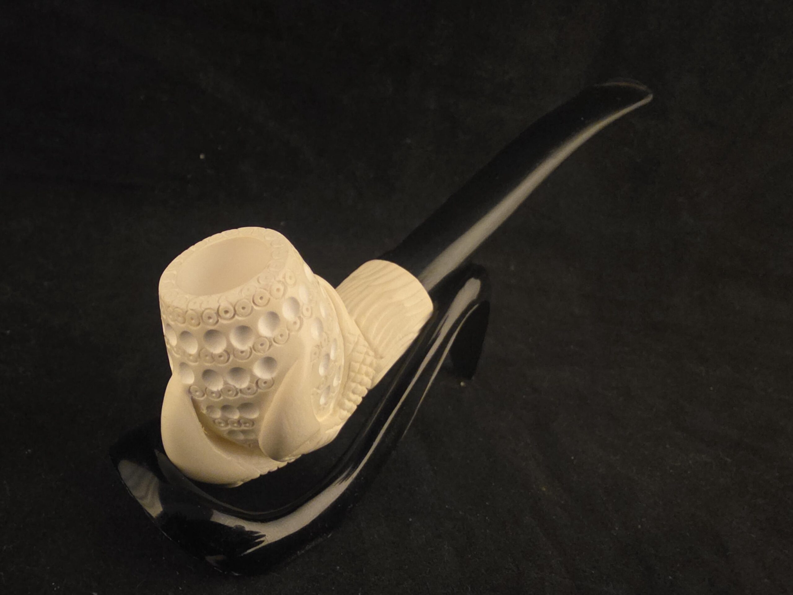 Smooth Eagle Claw Meerschaum Pipe with Acrylic Stem, Budget Friendly Pİpe - Image 6
