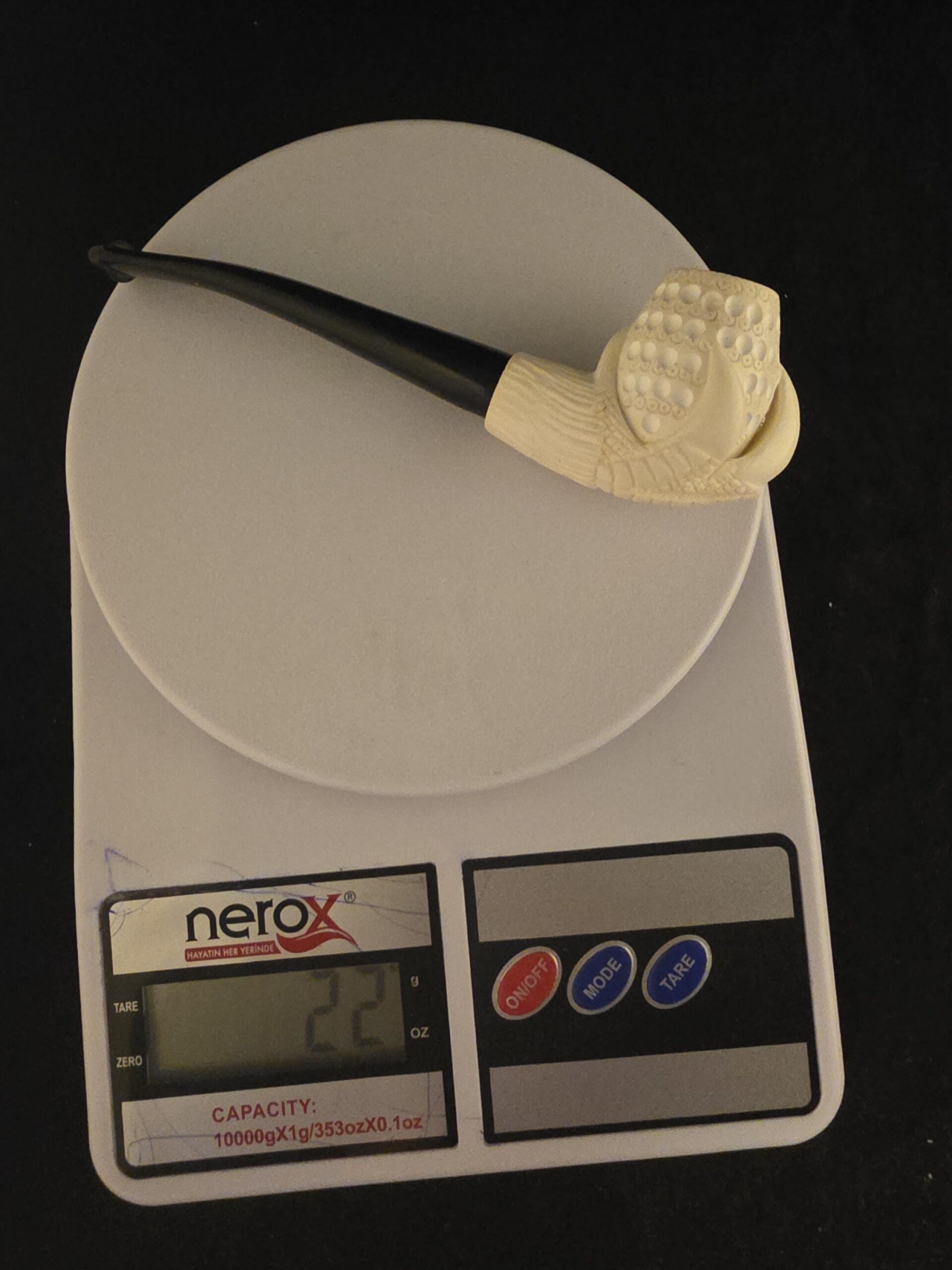Smooth Eagle Claw Meerschaum Pipe with Acrylic Stem, Budget Friendly Pİpe - Image 8