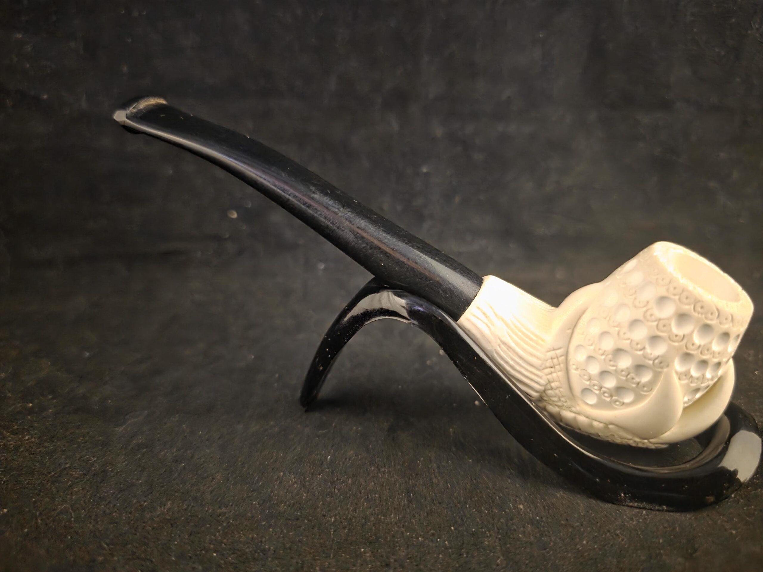 Smooth Eagle Claw Meerschaum Pipe with Acrylic Stem, Budget Friendly Pİpe - Image 9