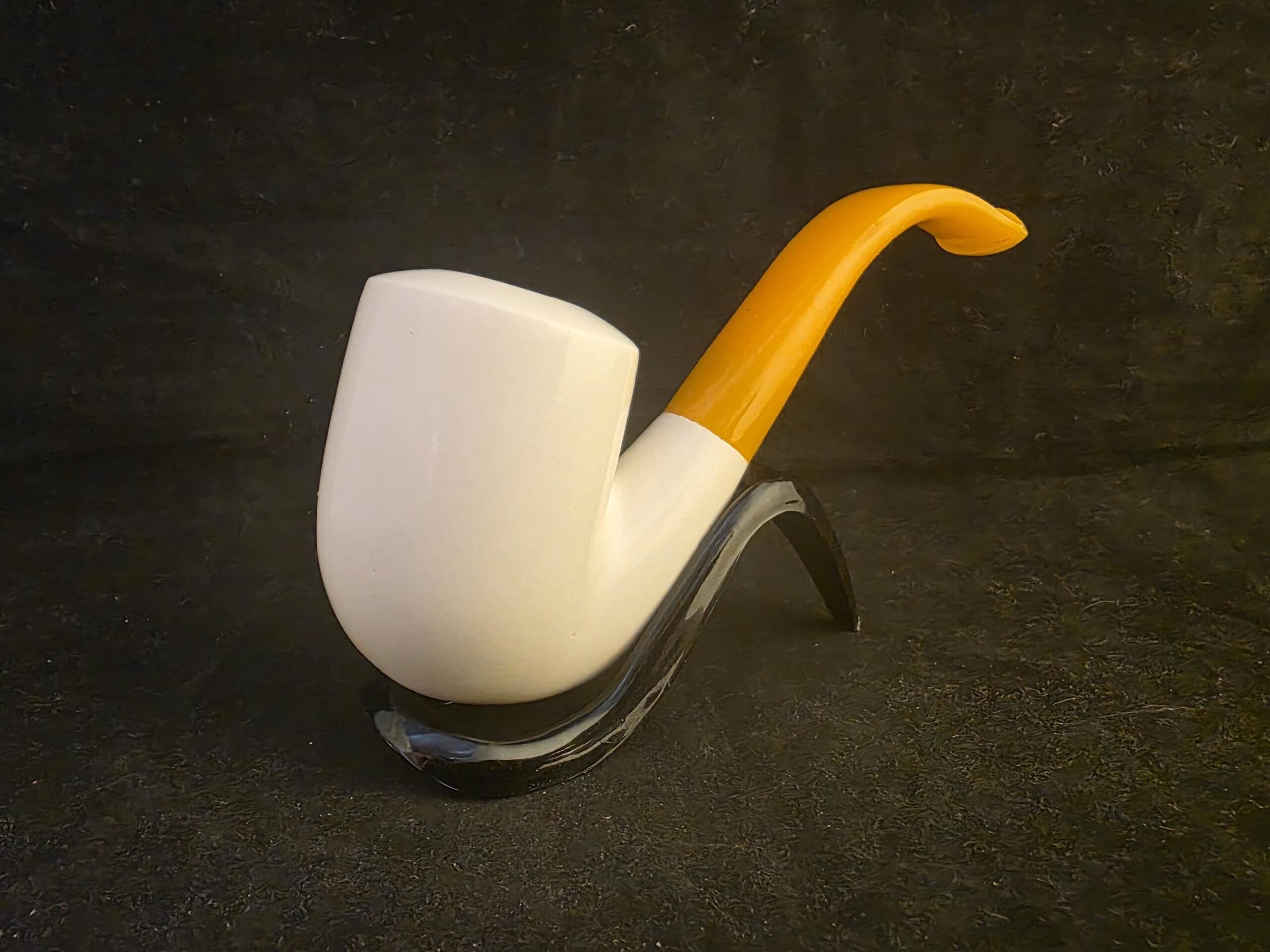 SmoothClassic Meerschaum Pipe with Acrylic Stem, Hand Carved Pipe - Image 8