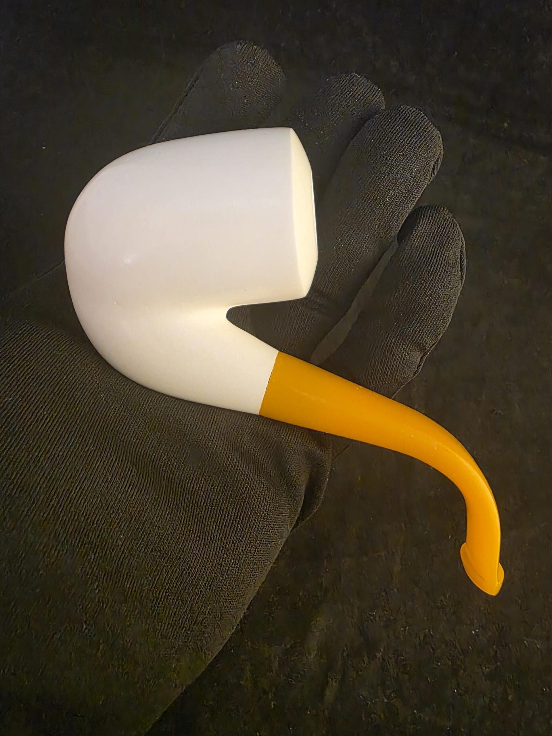 SmoothClassic Meerschaum Pipe with Acrylic Stem, Hand Carved Pipe