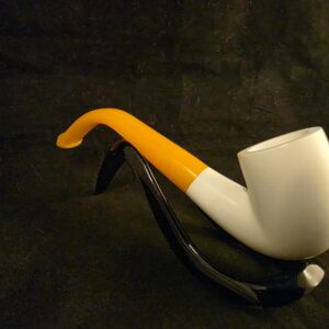 Budget-Friendly Smooth Classic Meerschaum Pipe with Acrylic Stem