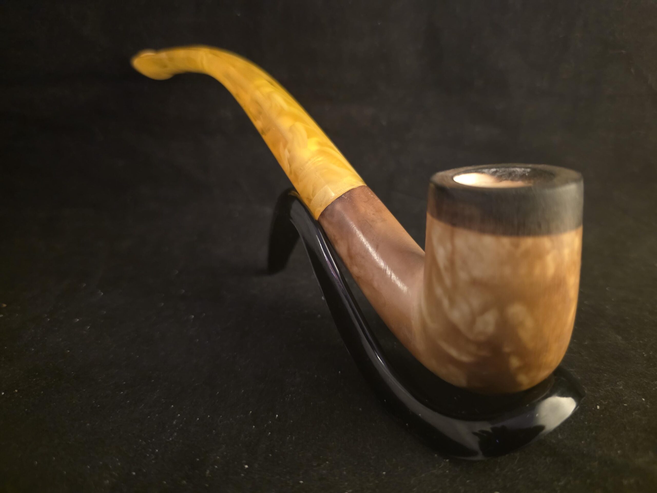 Hand-Carved Lee Van Cleef Meerschaum Pipe – Raindrop Carving – Block Meerschaum - Image 6