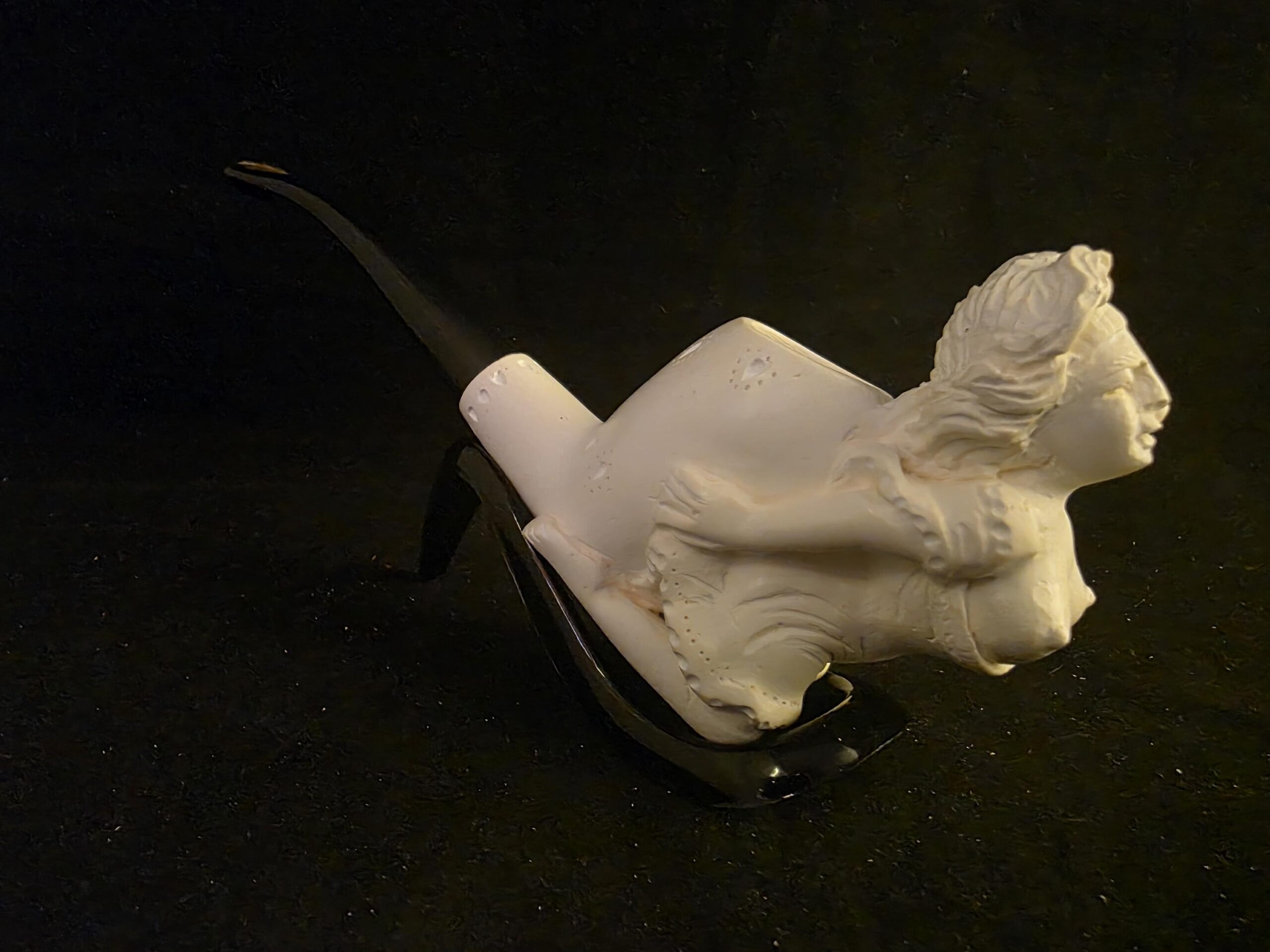 Pretty Lady Meerschaum Pipe with acrylic stem - Image 8