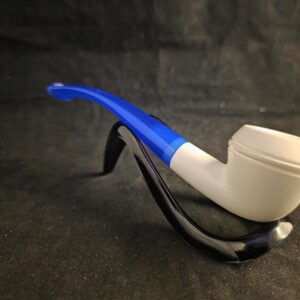 Budget-Friendly Smooth English Bulldog Meerschaum Pipe with Acrylic Stem