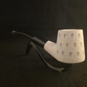 Special Depicted Meerschaum Pipe with Acrylic Stem, Block Meerschaum