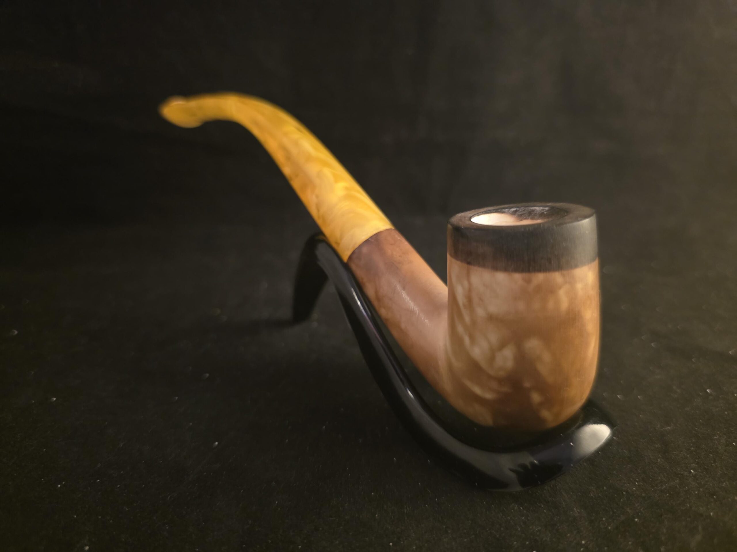 Hand-Carved Lee Van Cleef Meerschaum Pipe – Raindrop Carving – Block Meerschaum