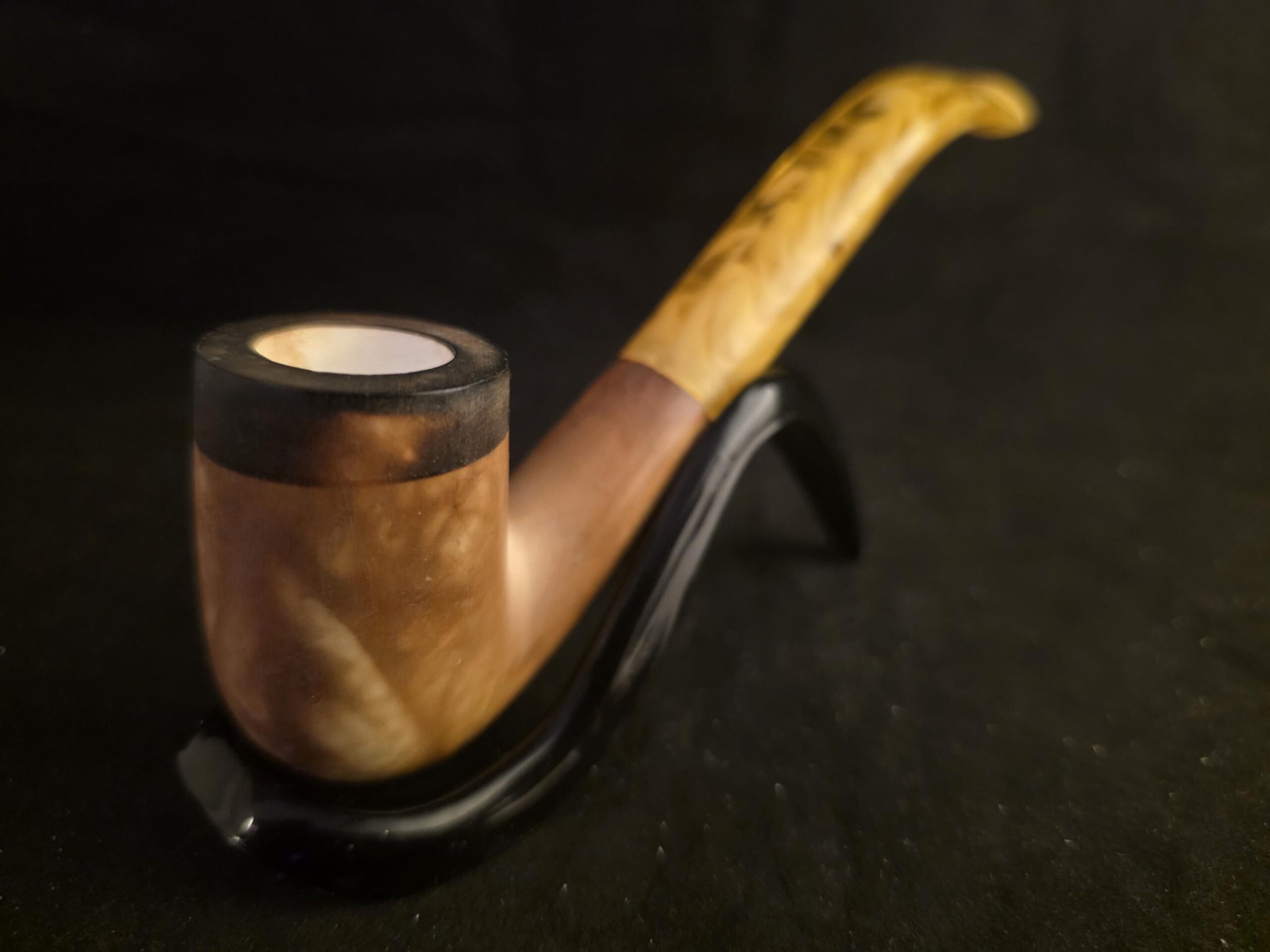 Hand-Carved Lee Van Cleef Meerschaum Pipe – Raindrop Carving – Block Meerschaum - Image 3