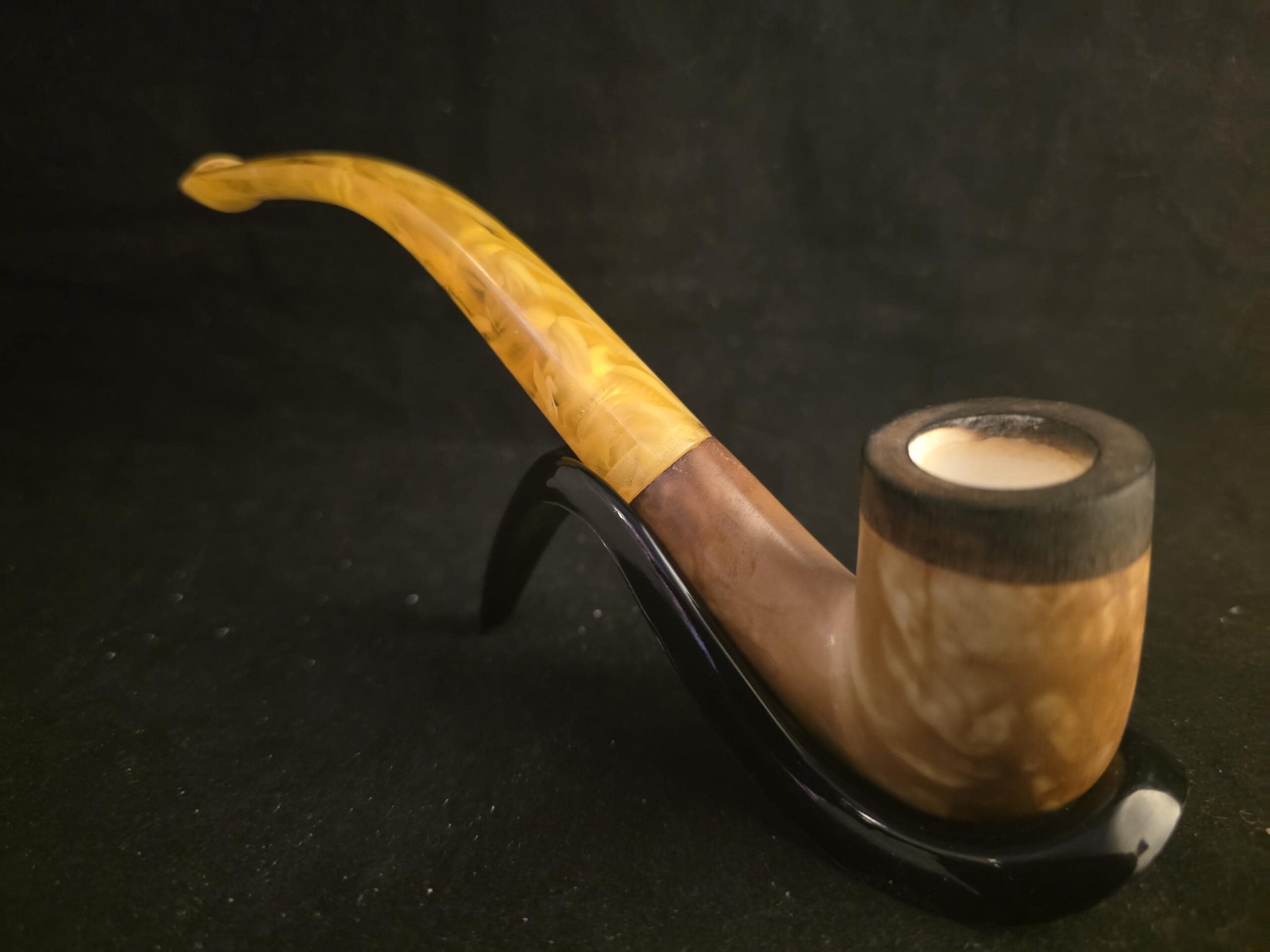 Hand-Carved Lee Van Cleef Meerschaum Pipe – Raindrop Carving – Block Meerschaum - Image 10