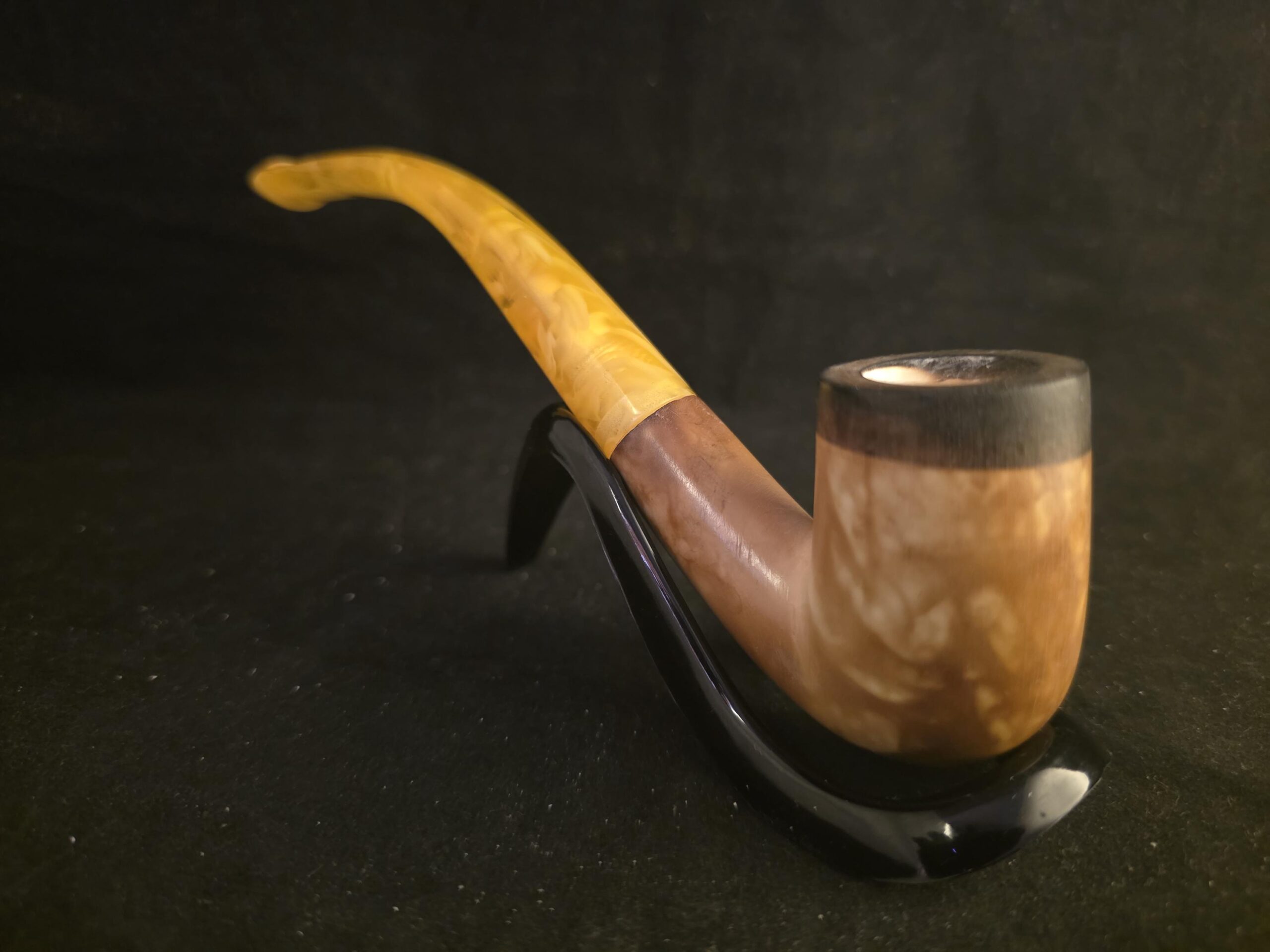 Hand-Carved Lee Van Cleef Meerschaum Pipe – Raindrop Carving – Block Meerschaum - Image 8