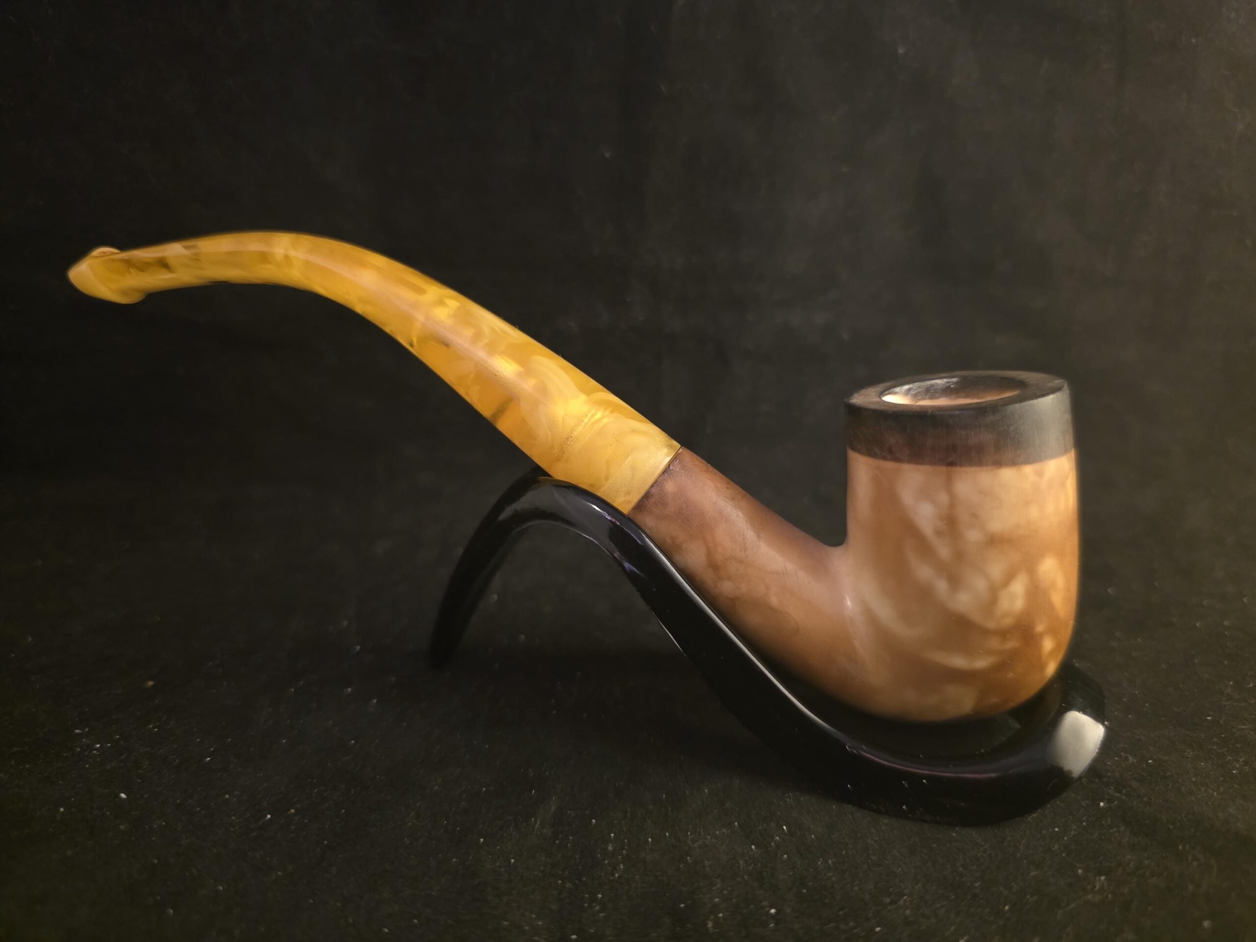 Hand-Carved Lee Van Cleef Meerschaum Pipe – Raindrop Carving – Block Meerschaum - Image 7
